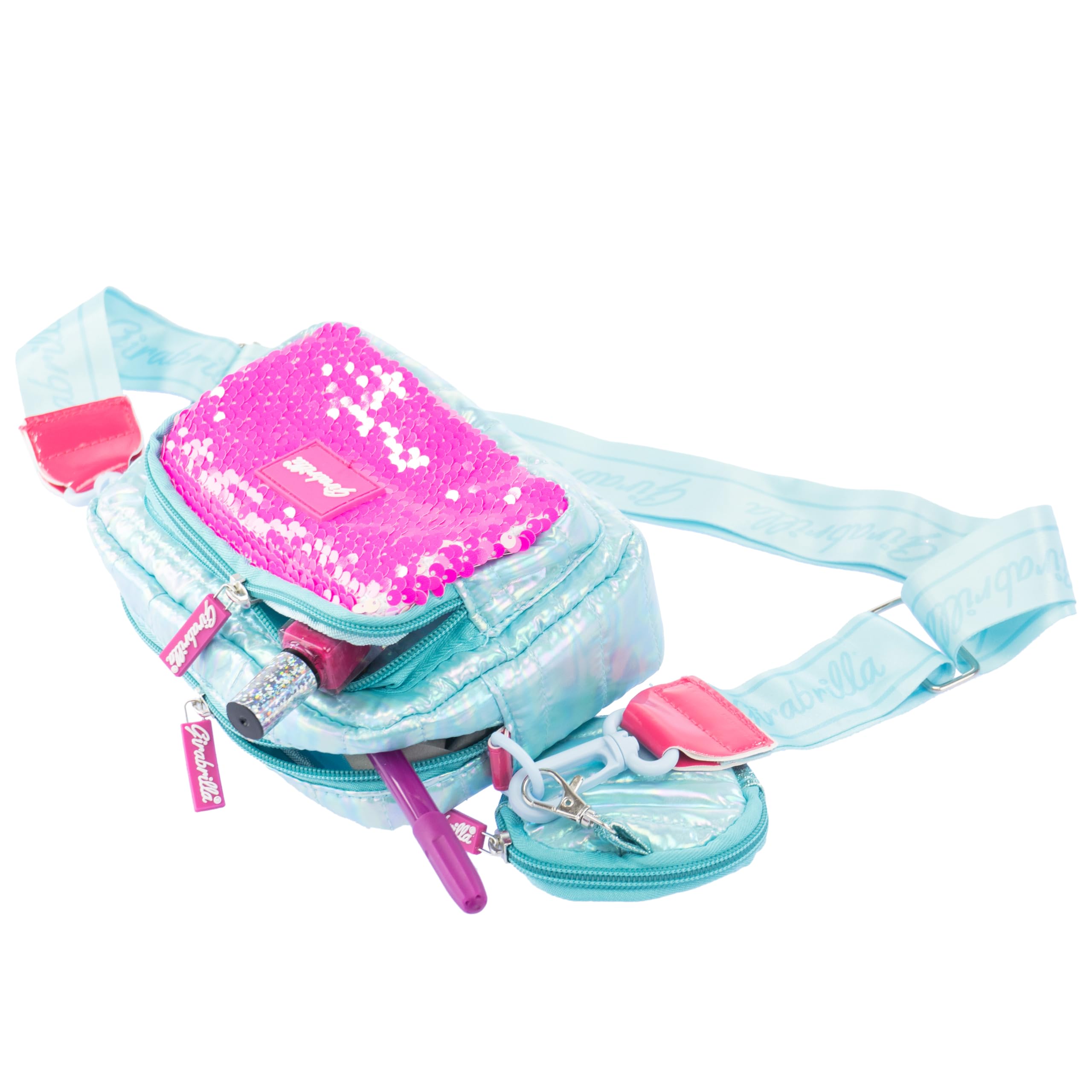 Girabrilla Nice Group Puffer Torebka kopertówka, 1 torebka na ramię w kolorze turkusowym z uchwytem na monety dla dziewczynek