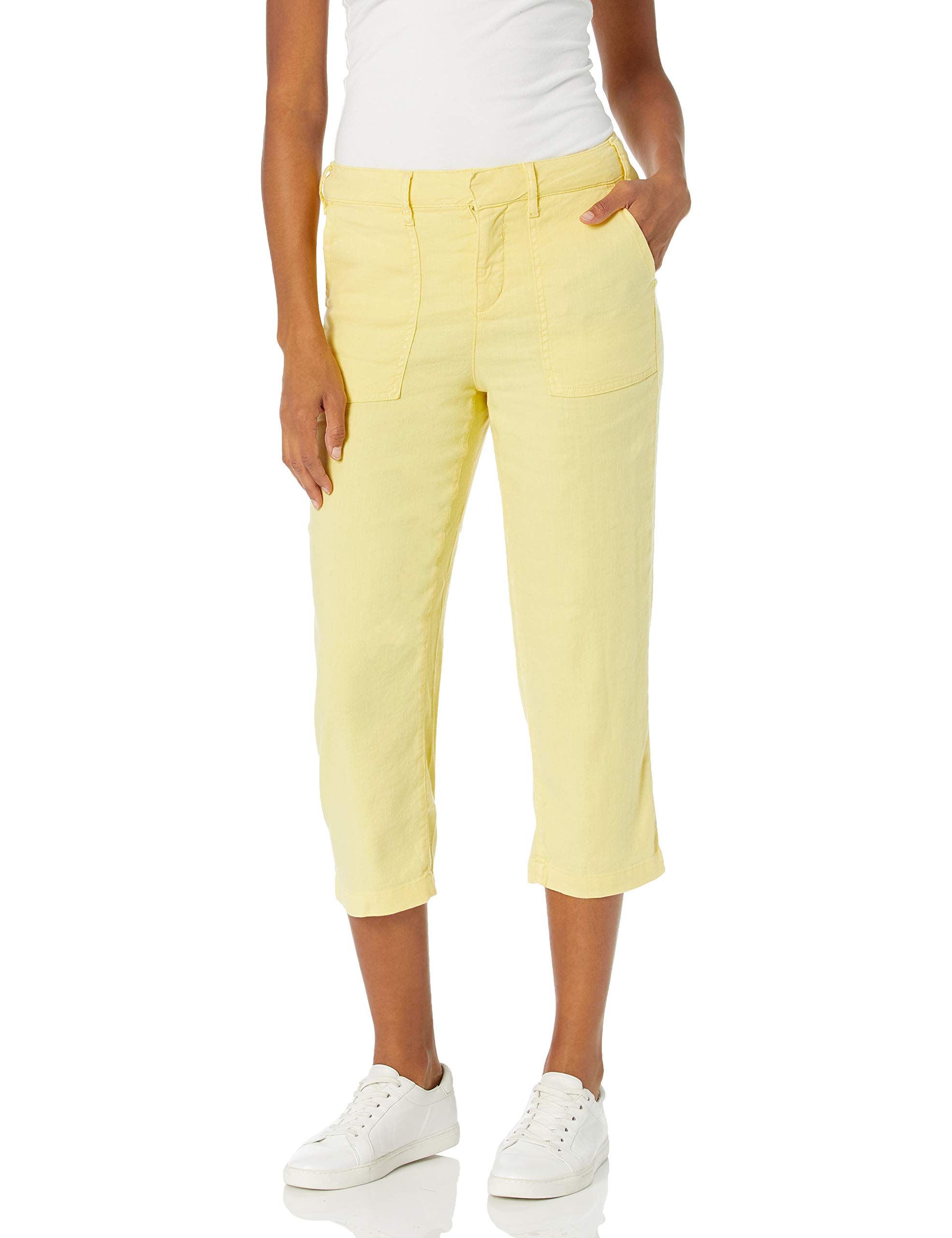 Women's Misses Utility Pants in Stretch Linen, SUNSHINE, 8