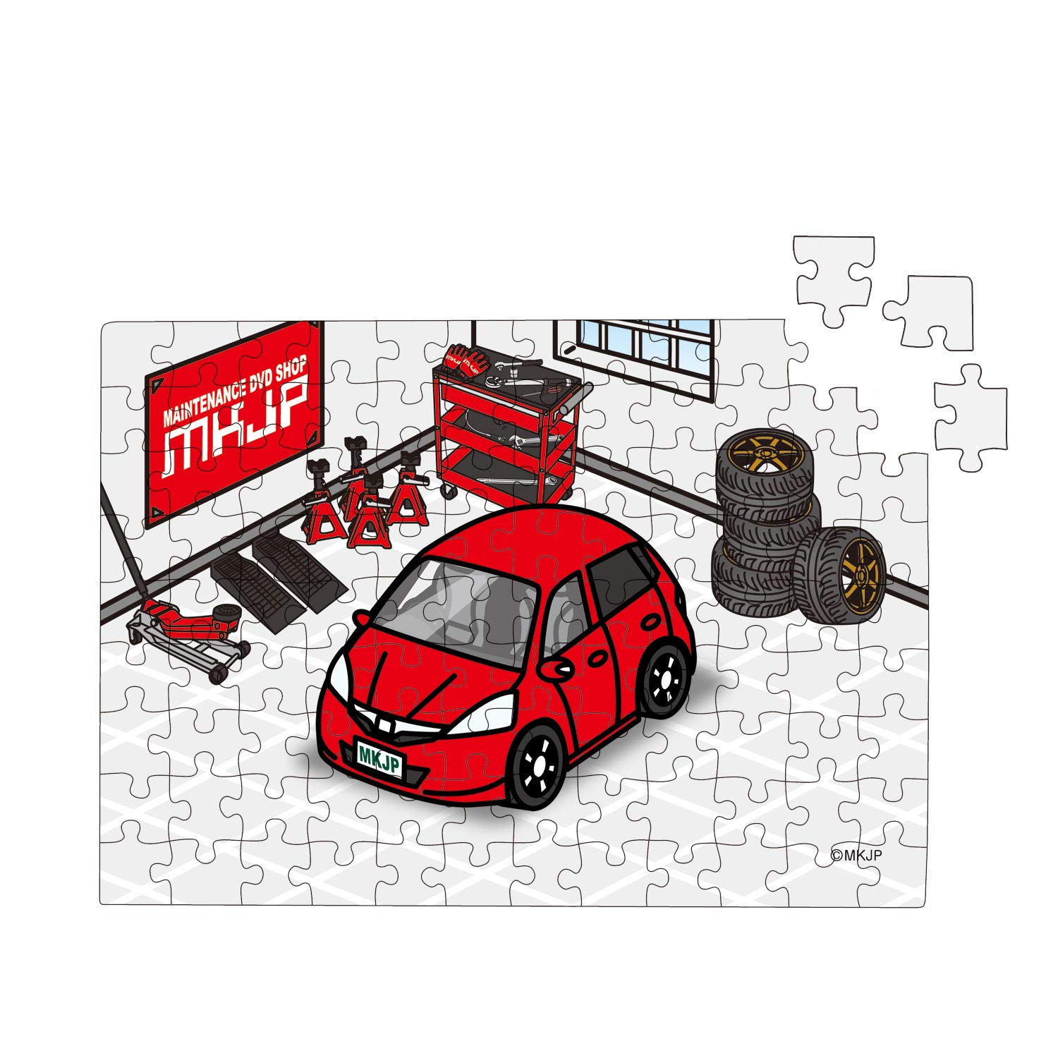 Amazon | MKJP パズル 車カラー：レッド ホンダ フィットハイブリッド