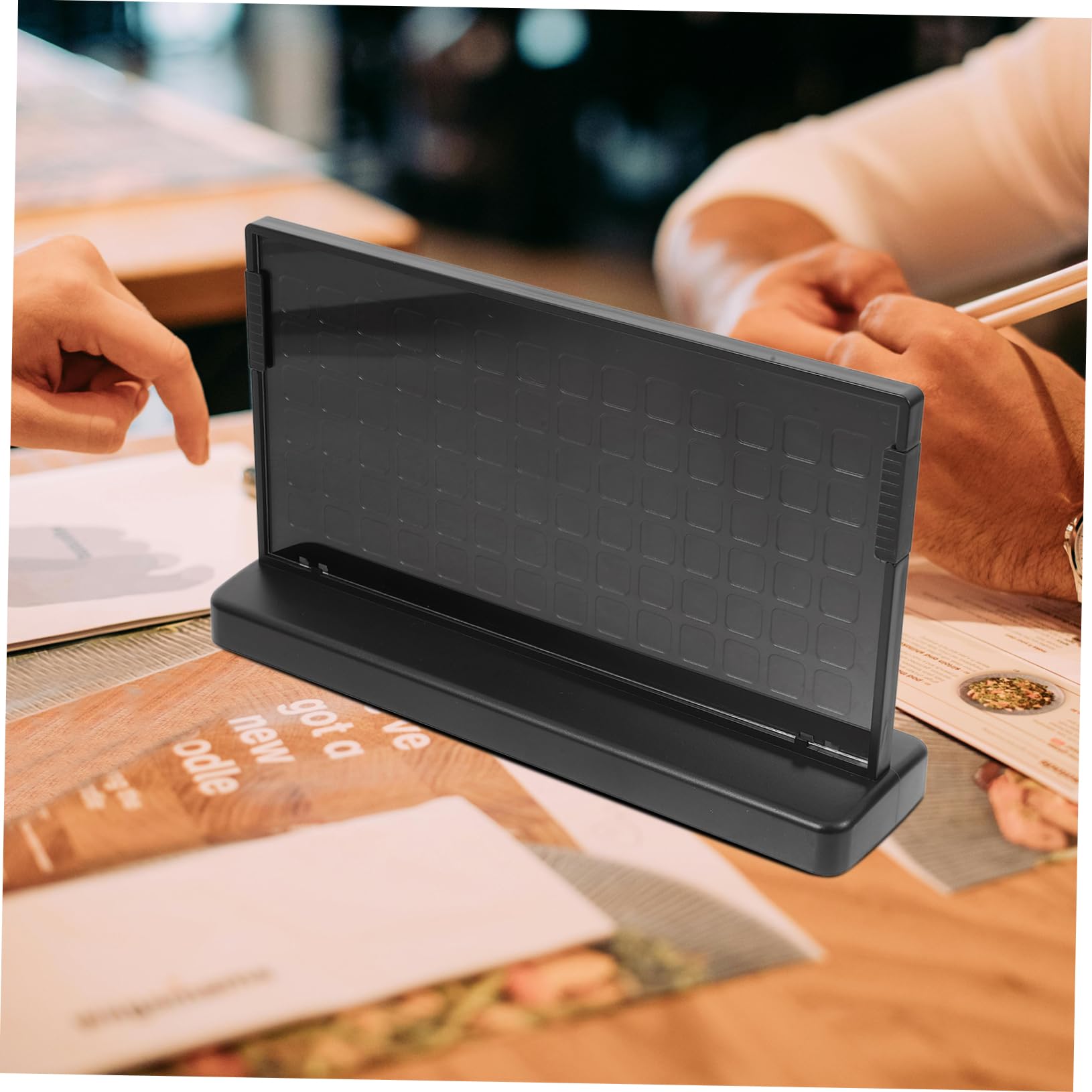 HAPINARY Stylish Table Display Stand for Menu Brochure Holder Plastic Sign Stands for Office Restaurant Home