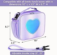 Vista 3 de Samhe Lonchera para niños y niñas, bolsa de mano aislada con diseño de arco iris, a prueba de fugas, térmica, reutilizable, para la escuela