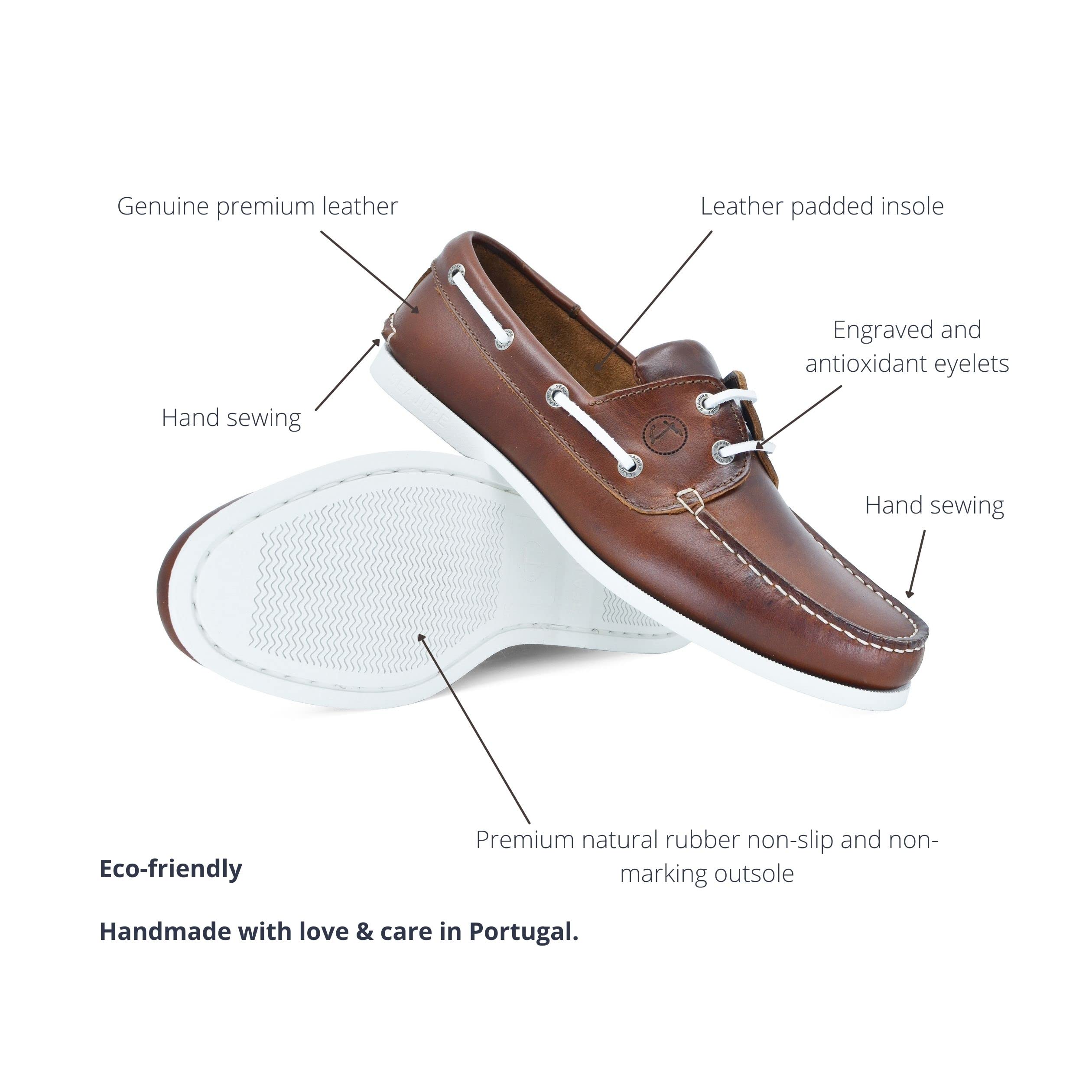 Chaussures Bateau pour Femme Silistar Cuir Marron