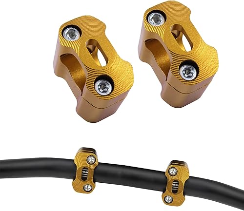 Vista 26 de Universal motocicleta 1-1/8" (28mm) 7/8" (22mm) aluminio CNC manillar elevadores ajustable barra grasa montaje abrazaderas para EXC KLX KXF YZF CRF