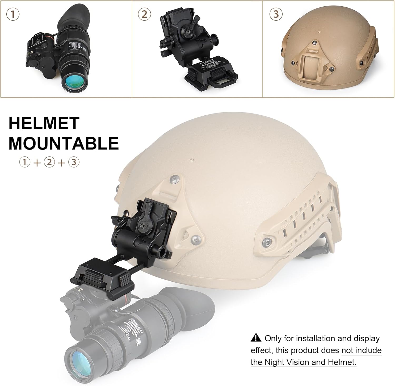 L4 G24 Mount PVS-18 Machined Low Profile Breakaway Metal Night Vision Dovetail Base Helmet Adapter- Helmet Mount for Enhanced Vision and Versatile Equipment Compatibility