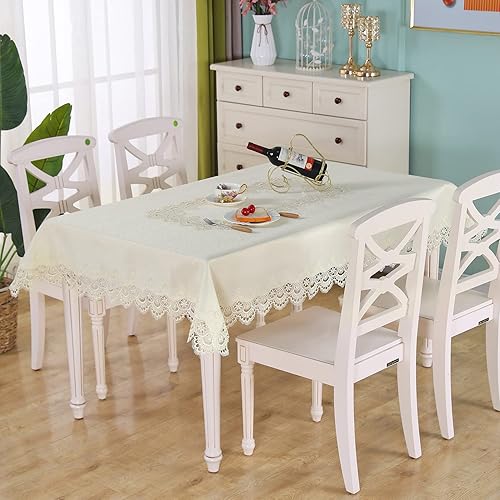 Miniatura 4 de Mantel cuadrado de encaje para verano, otoño, decoración de flores, mantel de macramé para comedor, fiesta de cocina, al aire libre, cena de