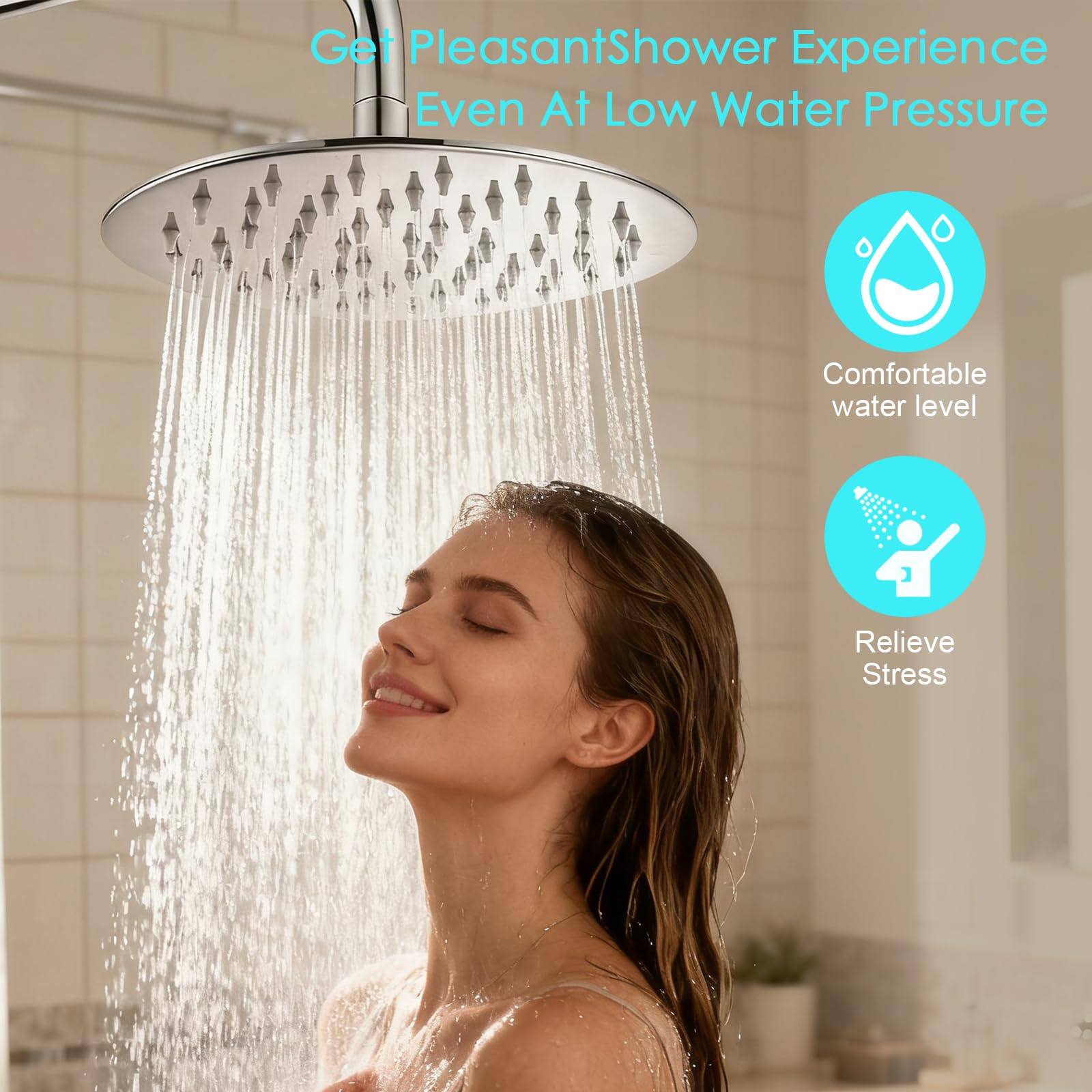 30 cm deszczownica ultra cienka wysokociśnieniowa głowica prysznicowa ze stali nierdzewnej dla luksusowego doświadczenia nad głową, idealny zamiennik do wanien spa