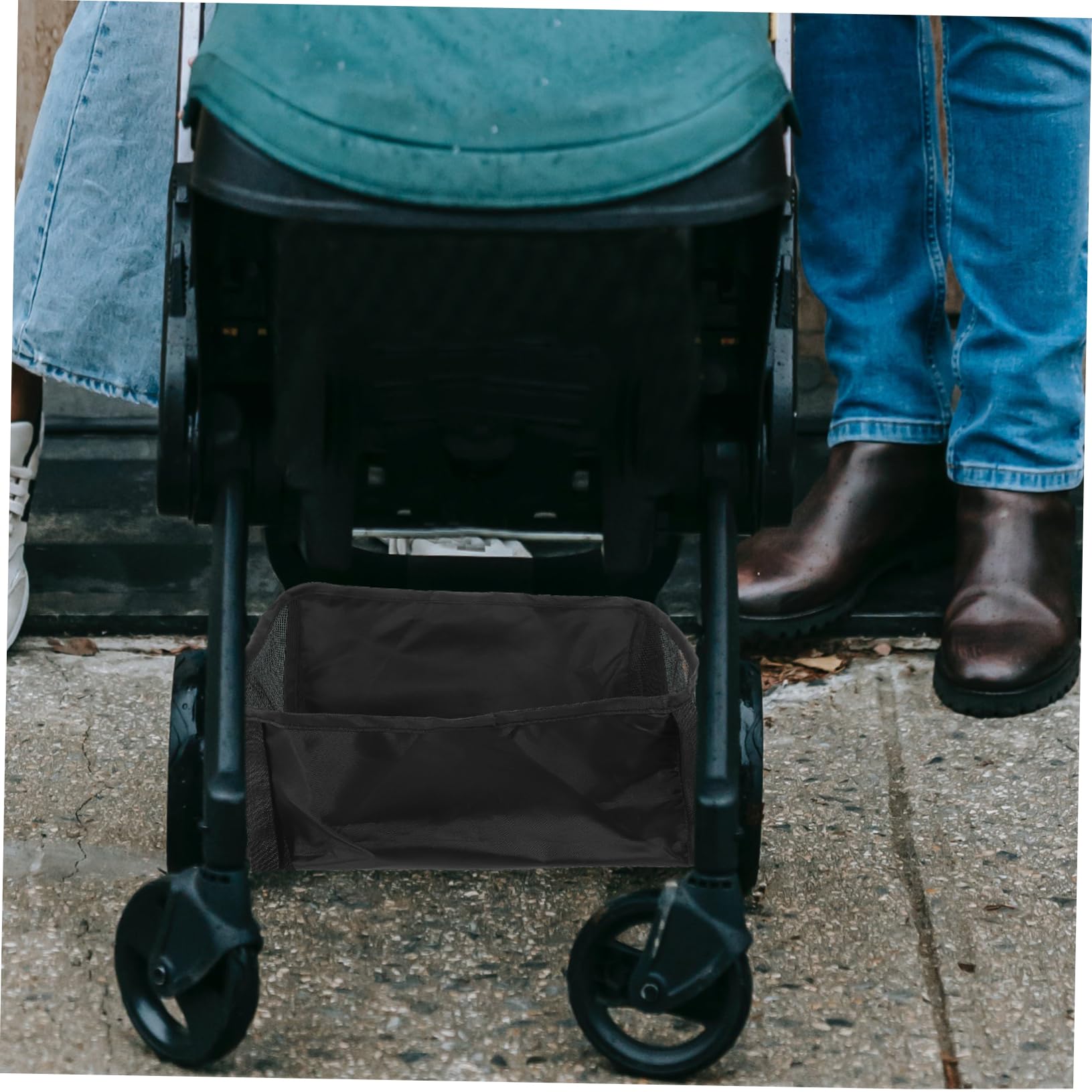 GARVALON Organizer Inferiore per Fondo del Passeggino Portabicchieri, Borsa Portaoggetti per Passeggini a Ombrello, per Pannolini e Piccoli Accessori Ragazzo Ragazza