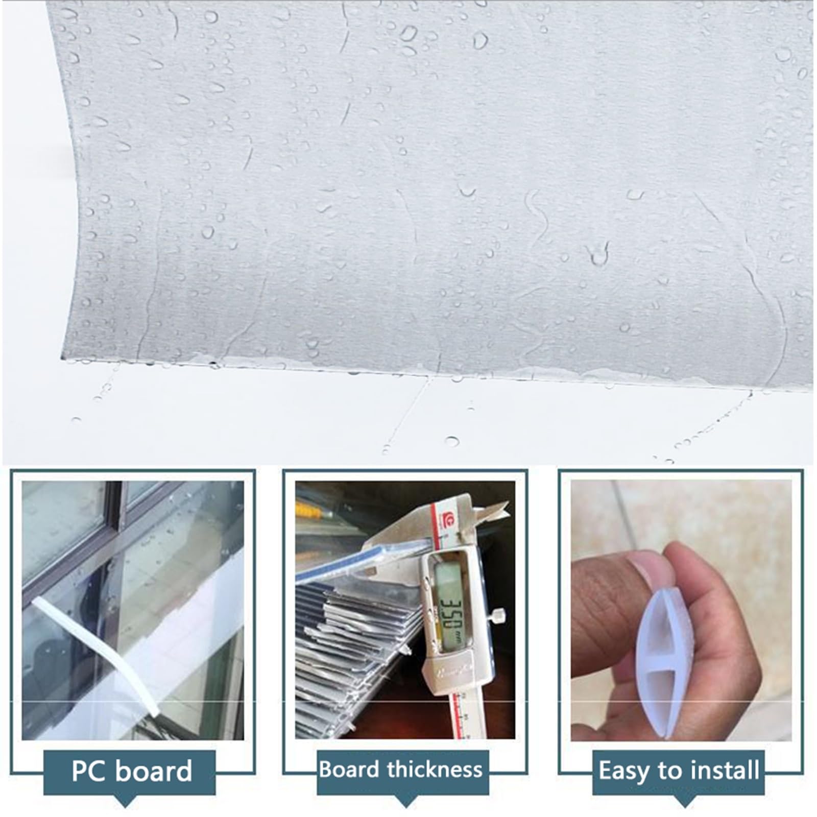 Copertura in policarbonato per inverter So e batteria, protezione resistente alle intemperie (50 x 80 cm)