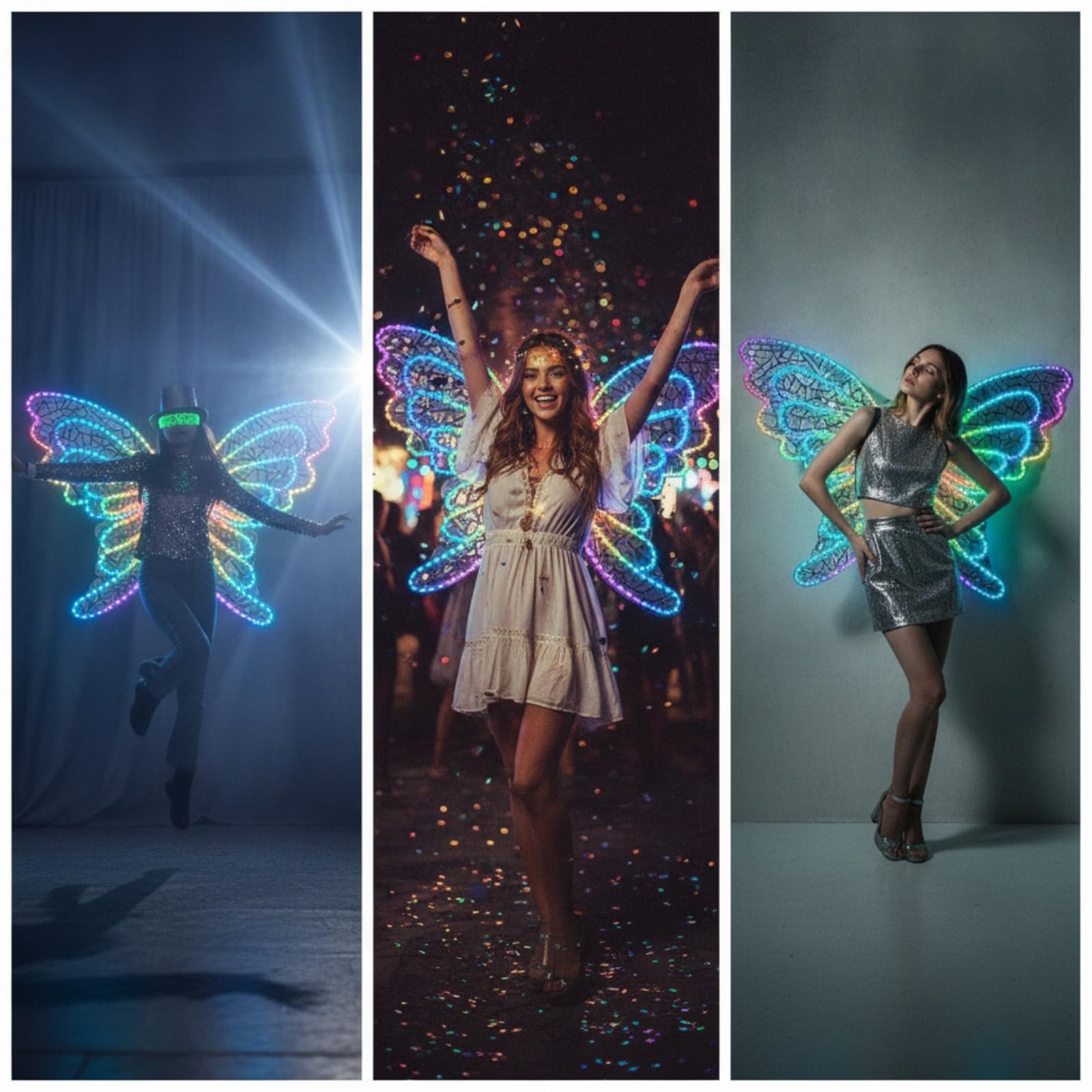 con LED Multicolore Appendici LED Luminose Costume per Cosplayer