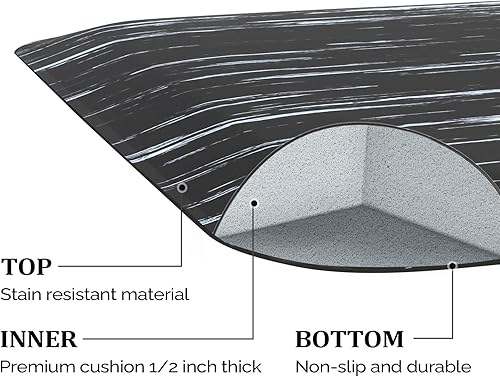 Miniatura 3 de Alfombrilla antifatiga de salón de 12 pulgadas de grosor para peluquería de pie, 3 x 4 pies de altura para peluquería debajo de la silla de peinado,