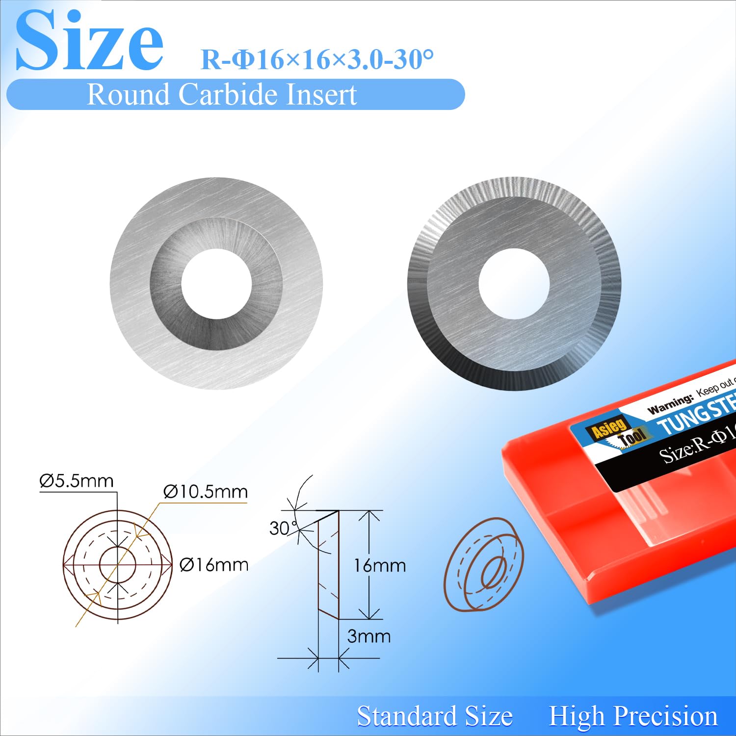 Negative Angle Ci3 R1 12mm Round Carbide Inserts Cutters Knifes Indexable Replacement High