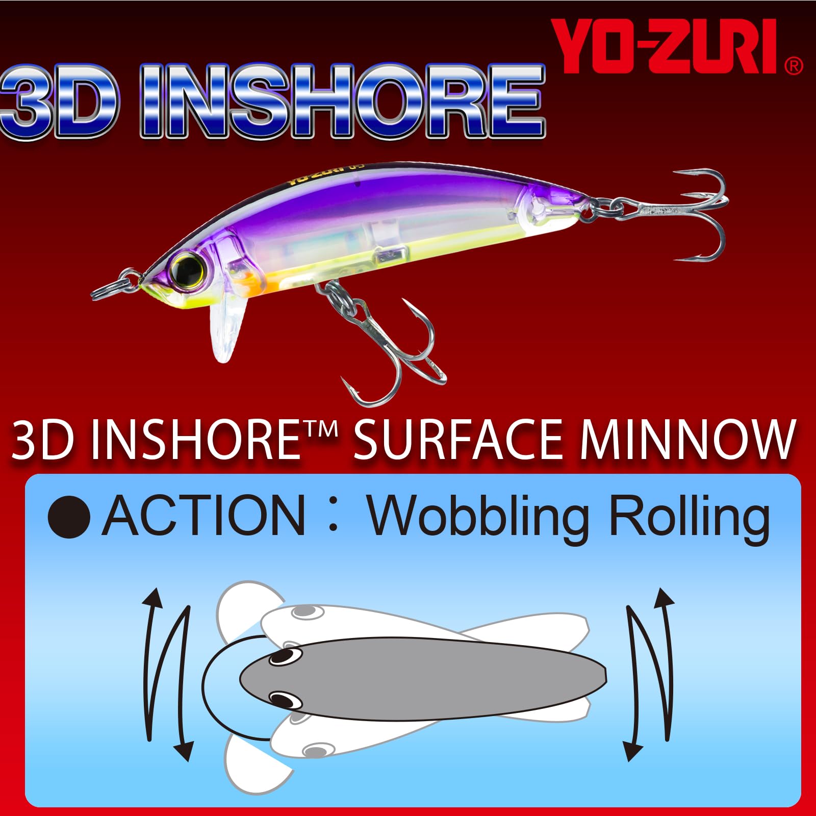 Amazon.co.jp: DUEL(デュエル) YO-ZURI(ヨーヅリ) ルアー ミノー 3D