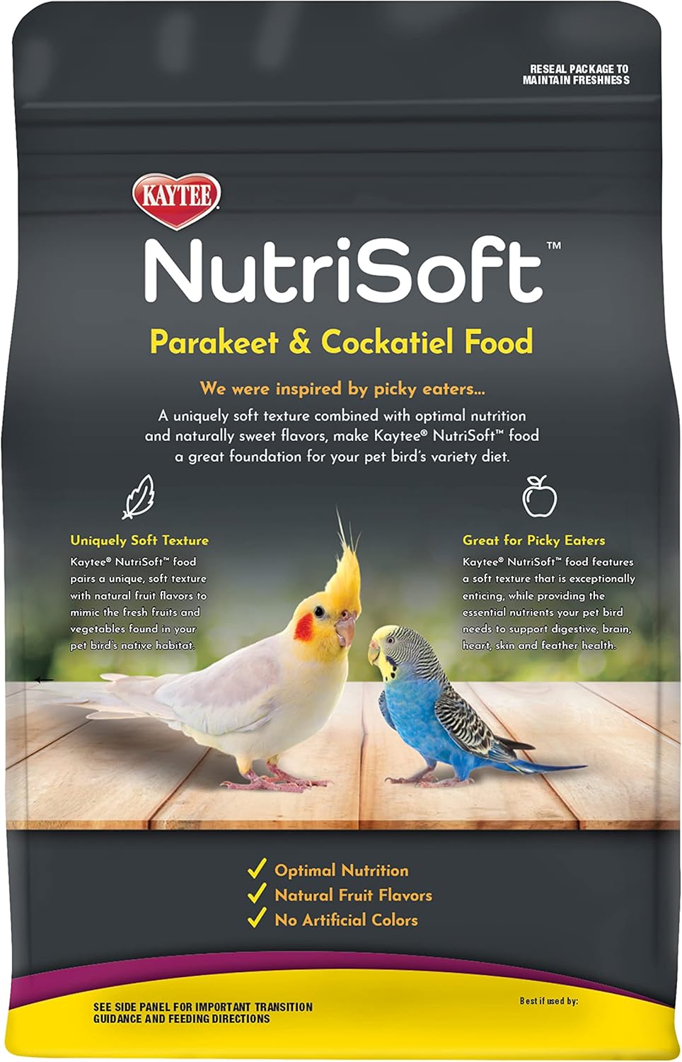 Kaytee Nutri Soft Pet Parakeet & Cockatiel Bird Food, 2 Pound : Pet Supplies