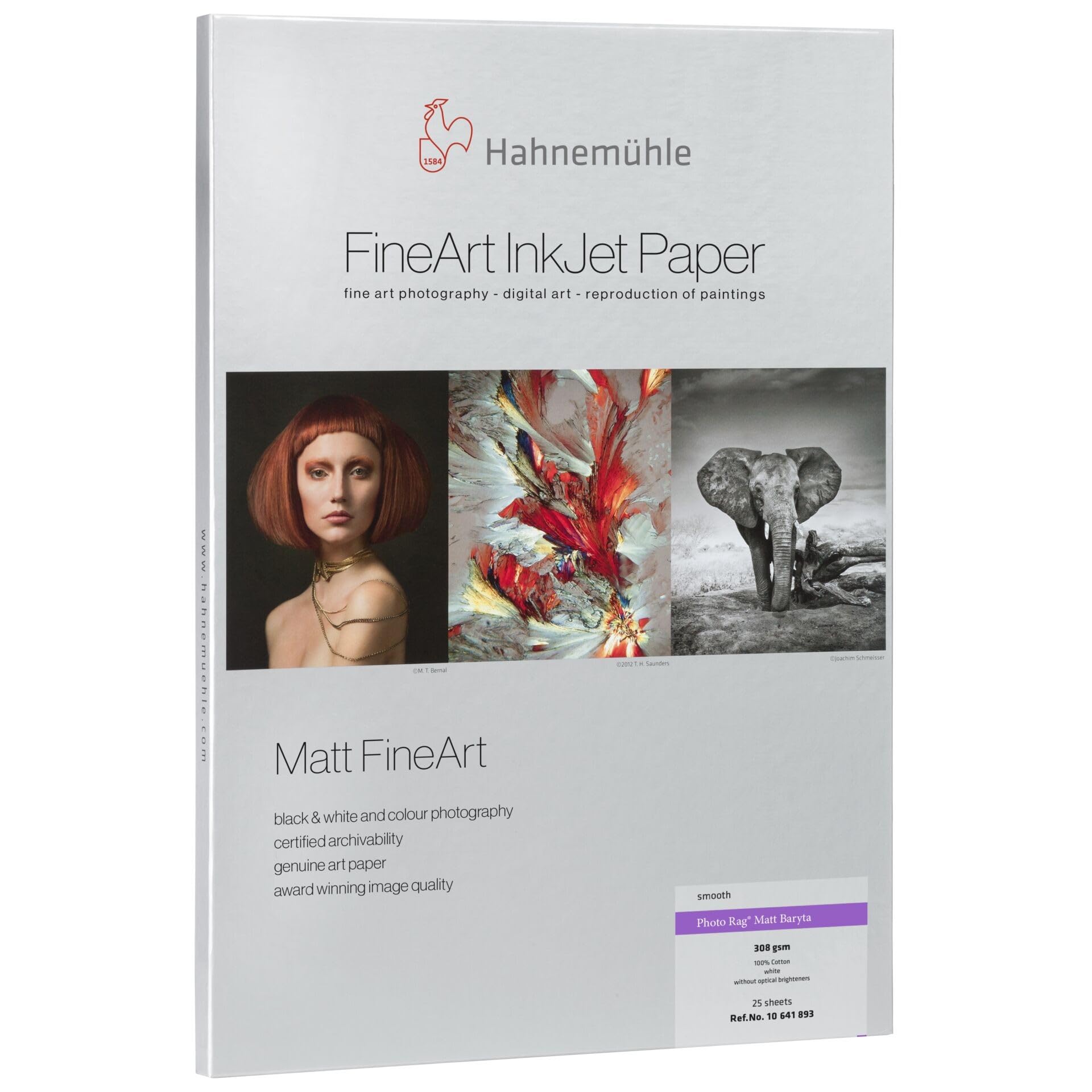 Hahnemühle Photo Rag® Matt Baryta, mattes Inkjet-Fotopapier, 100% Baumwolle, 308 g/m², weiß (210 x 297 mm)