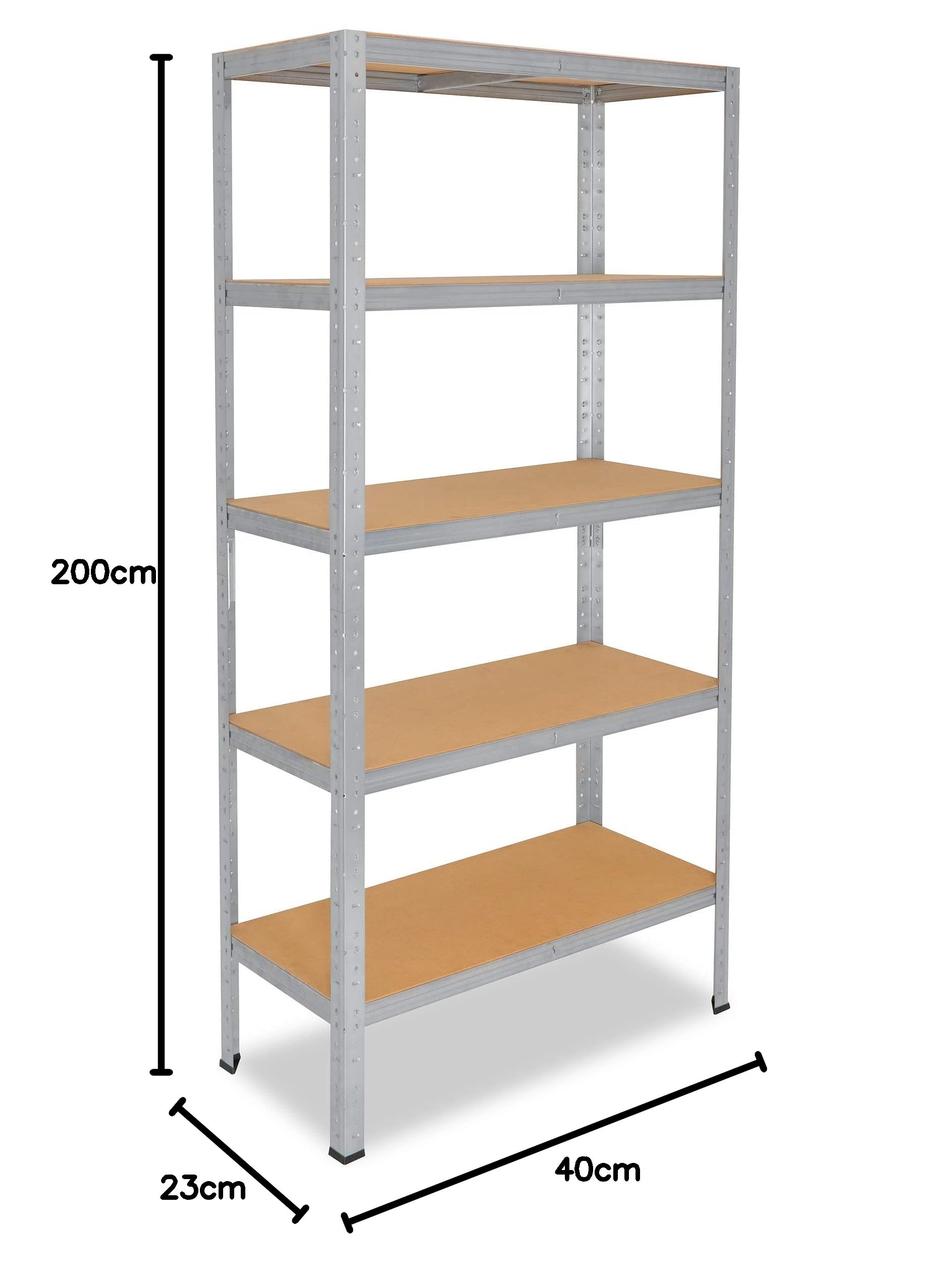 Shelfplaza Étagère Charge Lourde 100x100x40 Cm – 4 Niveaux Métal Galvanisé – 175 Kg Par Niveau – Garage, Cave, Atelier, Buanderie