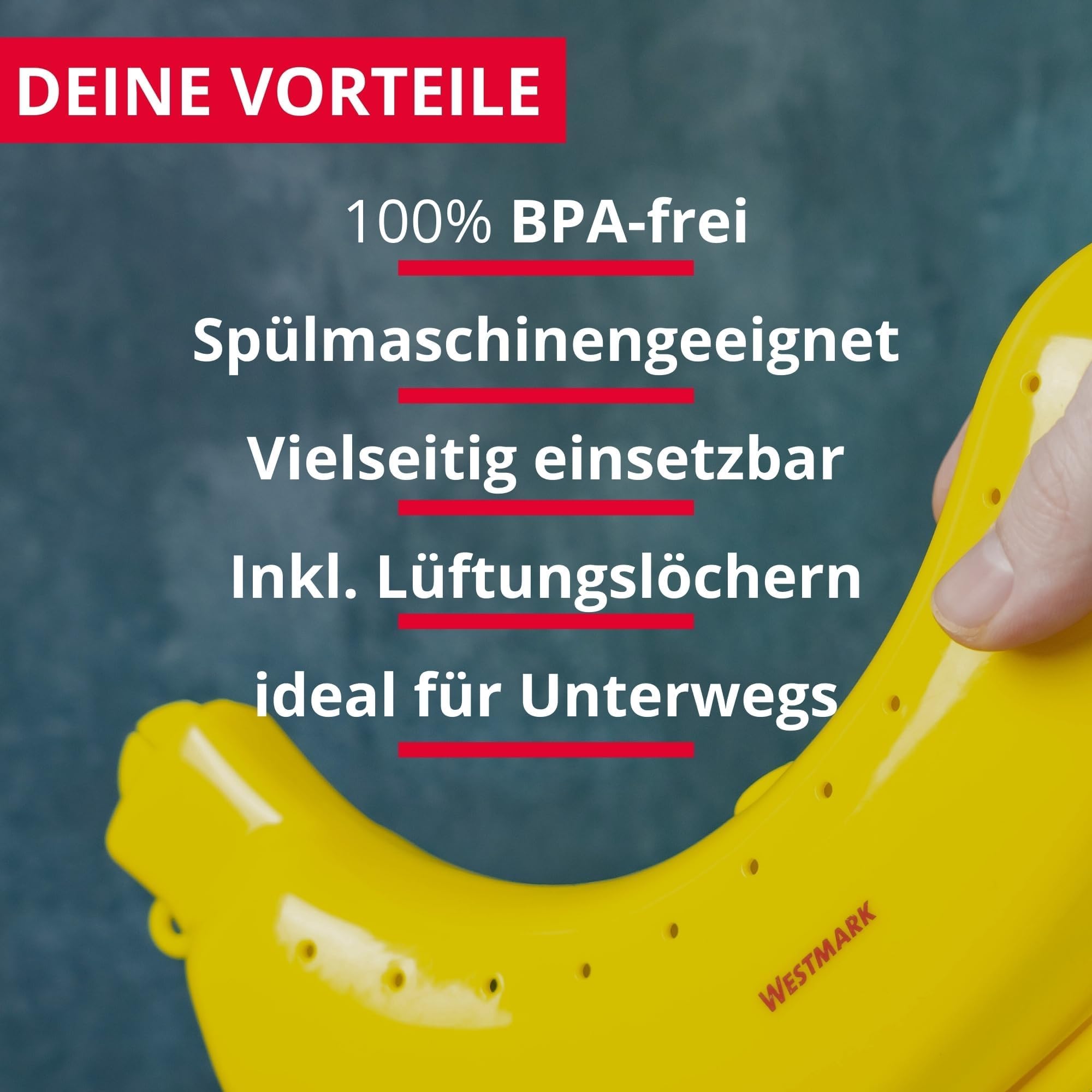 Portabanane Westmark - Contenitore Rigido, Senza BPA, 235x139x52mm