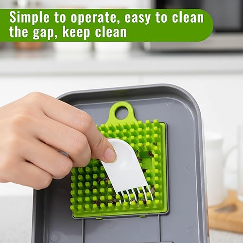 Miniatura 4 de 4 piezas de herramientas de limpieza para picador de verduras, herramienta de corte de ensalada de cebolla, picadoras de ensalada de frutas,