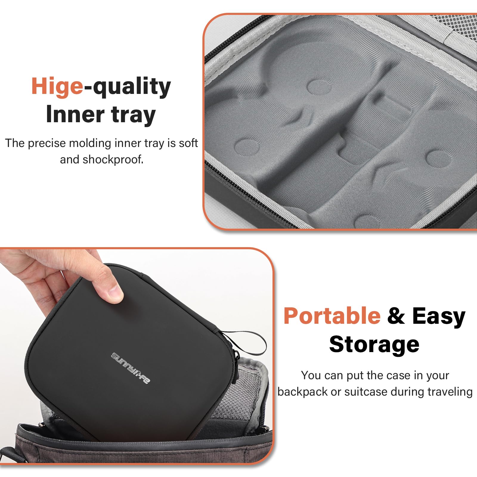 Custodia Borsa Compatibile con DJI Neo, Borsa di Stoccaggio da Viaggio per DJI Neo Drone Aceessories, Hard Eva Travel impermeabile, Nero