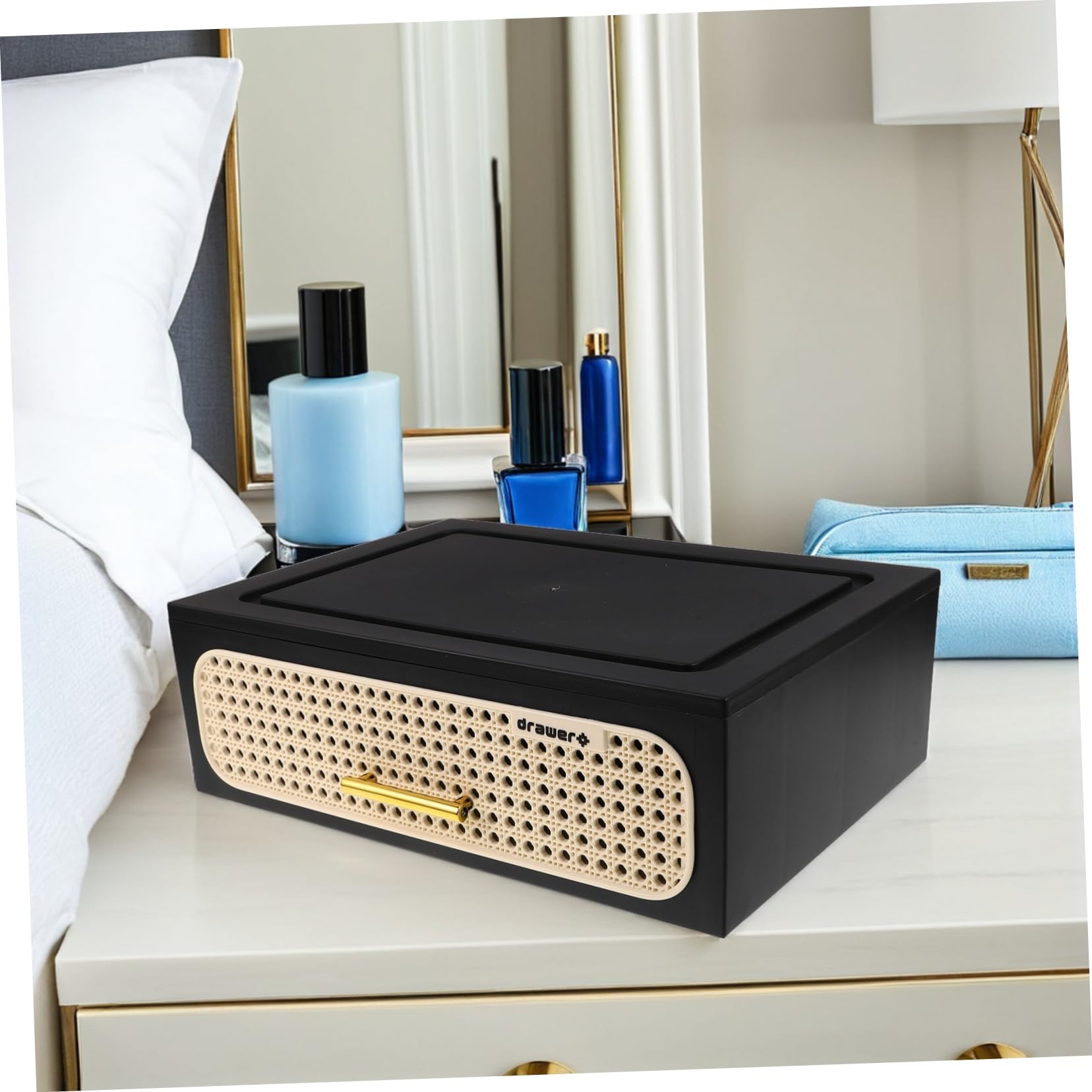 Veemoon Organizzatore per Trucchi Box Storage Salvaspazio per Cosmetici Rossetti e Accessori di Bellezza Adatto per Tavolo da Toeletta e Piccoli Spazi