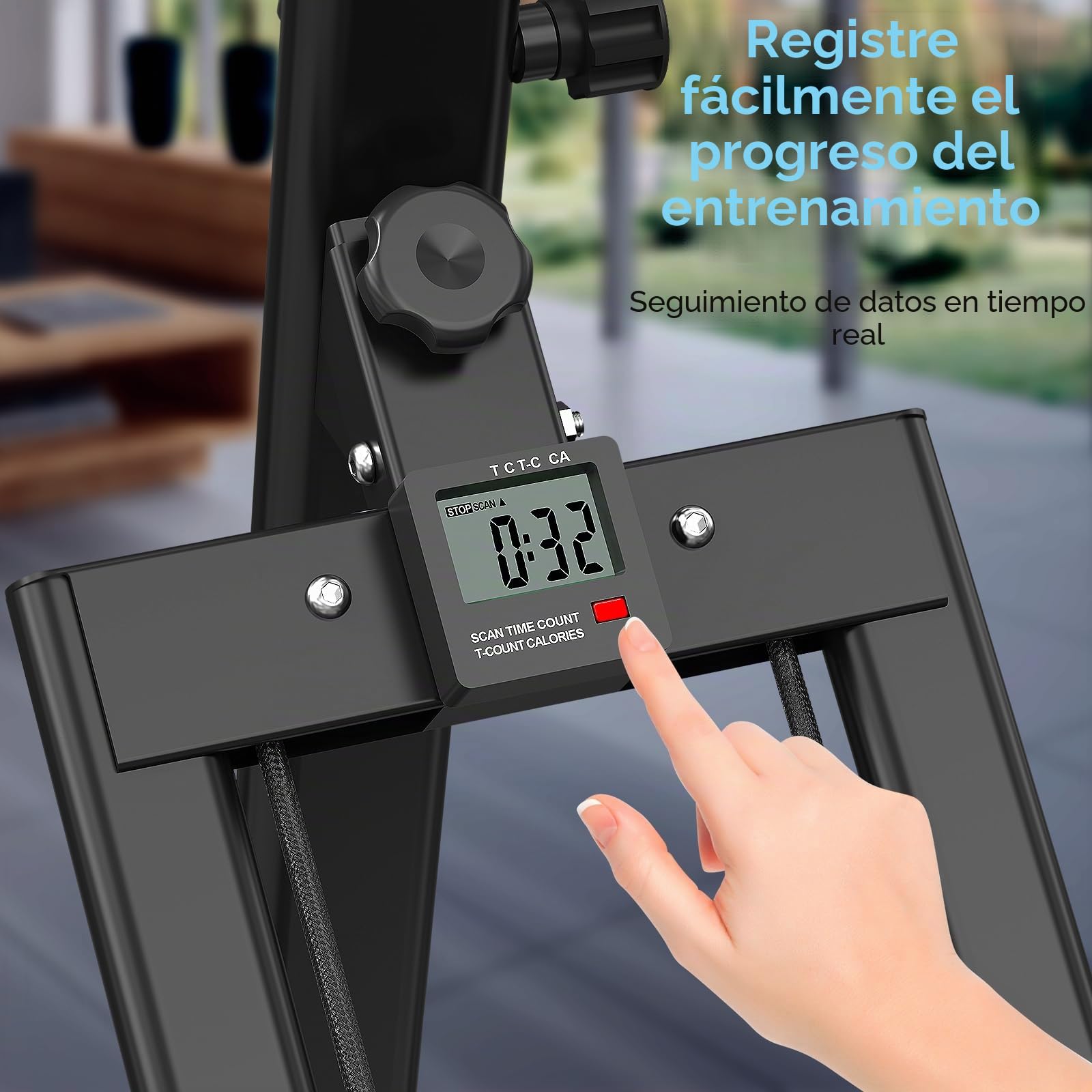 Escalador de escaleras para el hogar, plegable, pedal grande, máquina de escalada vertical para entrenamiento de cuerpo completo, paso a paso para entrenamiento en casa con capacidad de carga de 110