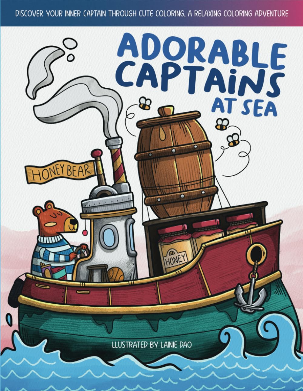 Adorable Captains At Sea: Explore life at sea with this delightful coloring book for Adults & Teens