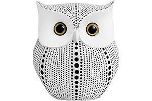 Owl Statue for Home Decor Accents Office Decoration, APPS2Car Handmade Polka Dots...
