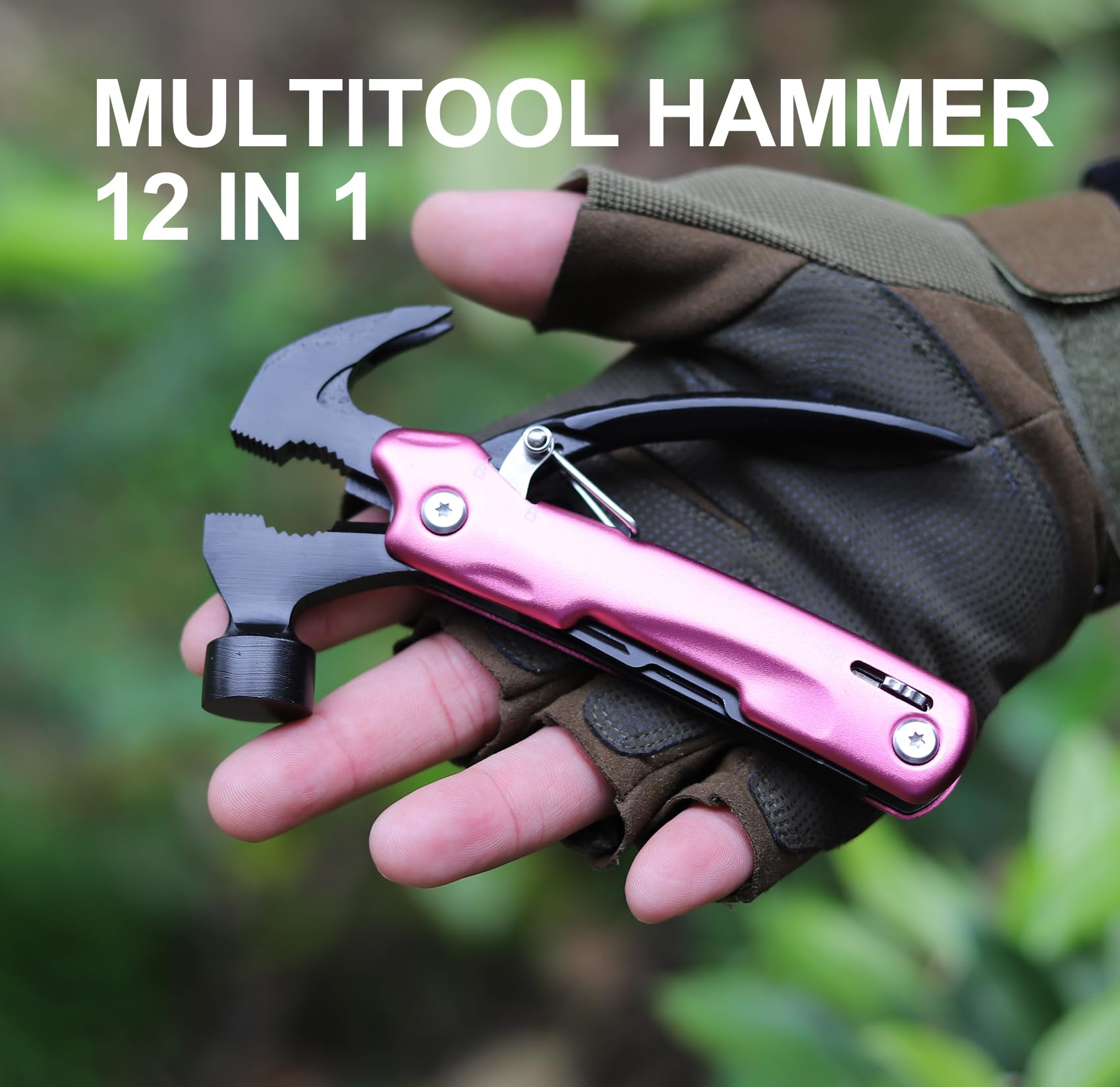 Gifts for Women Mom Wife - Women Gifts, Hot P'ink 12 in 1 Multitool Hammer - Birthday Gift for Mom, Woman, Wife, Sister - Reliable Companion for You