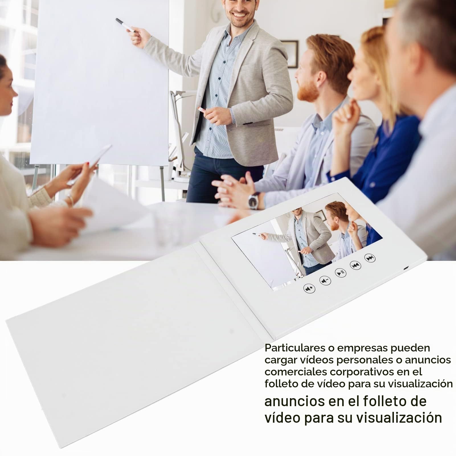 Tarjeta De Felicitación con Vídeo, Tarjeta con Visualización De Vídeo, álbum De Vídeos, Folleto De Vídeo, Libro De Vídeos De Boda para Aniversario, Navidad, Boda, Regalo De Cumpleaños(7in)