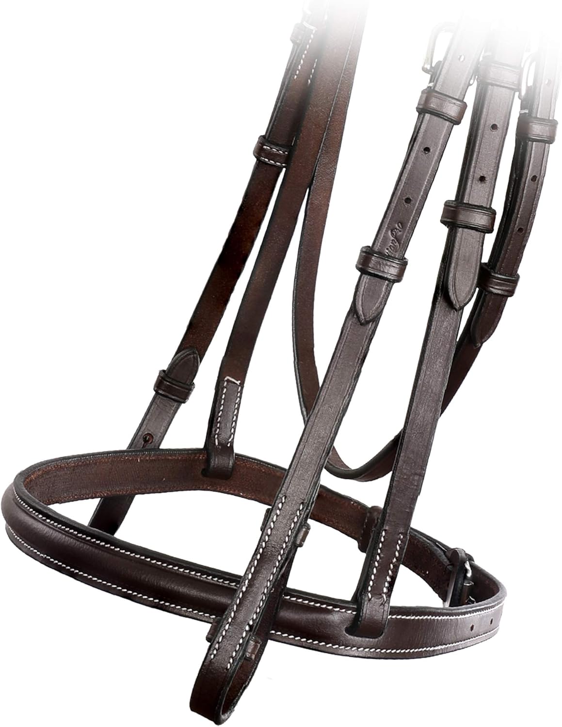 Exion Traditionally Hunter Bridle with Laced Reins | Premium Leather English Bridle for Horses | Jumping Snaffle Bridle | Equestrian Tack for Show Ring, Schooling & Training