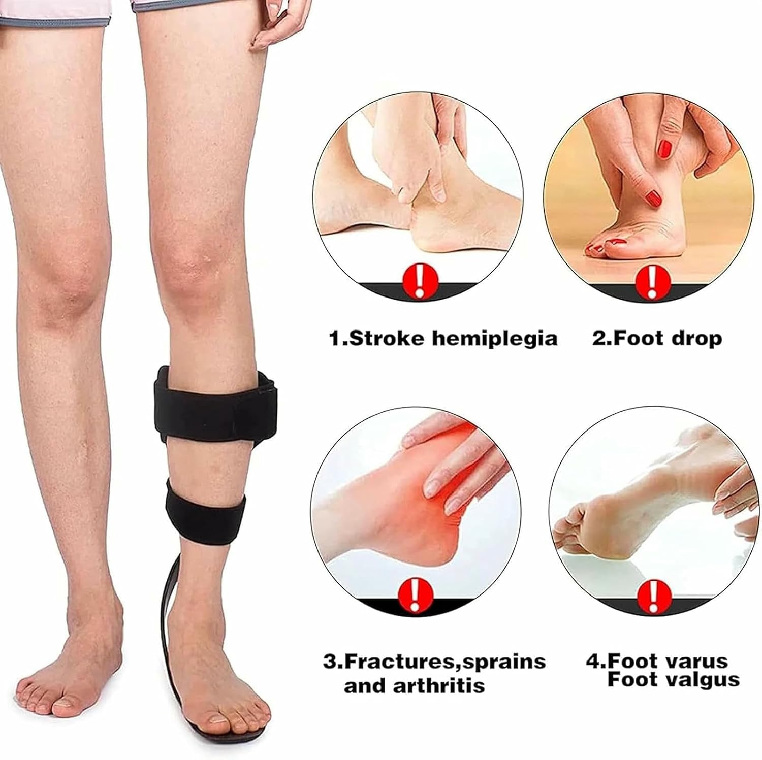 Professional Grade Foot Drop Solution - Carbon AFO Brace Combines Lightweight Support with Durable Carbon Fiber Construction
