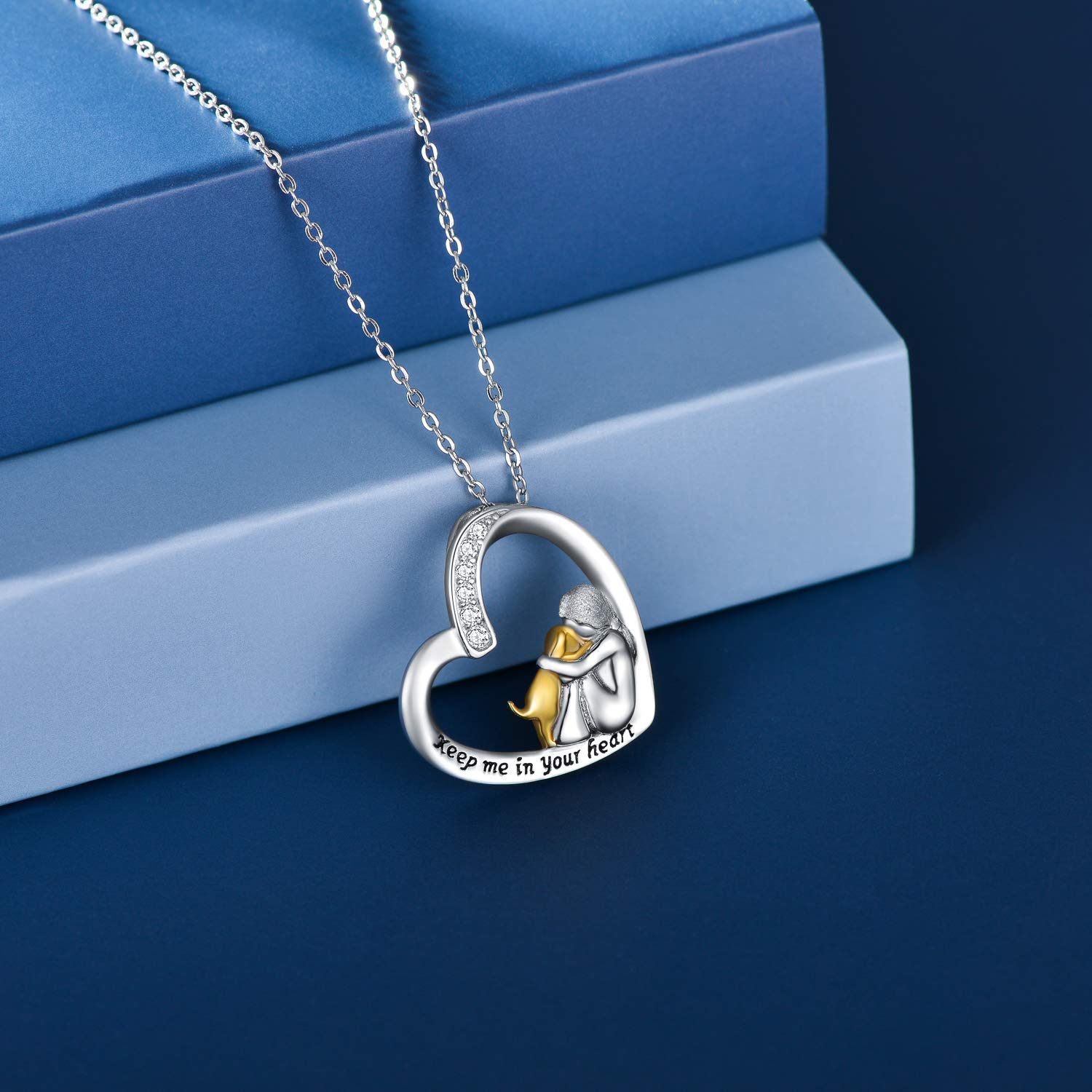 Collana con ciondolo a forma di cane, in argento Sterling 925, per ceneri e ceneri, regalo commemorativo a tema cane