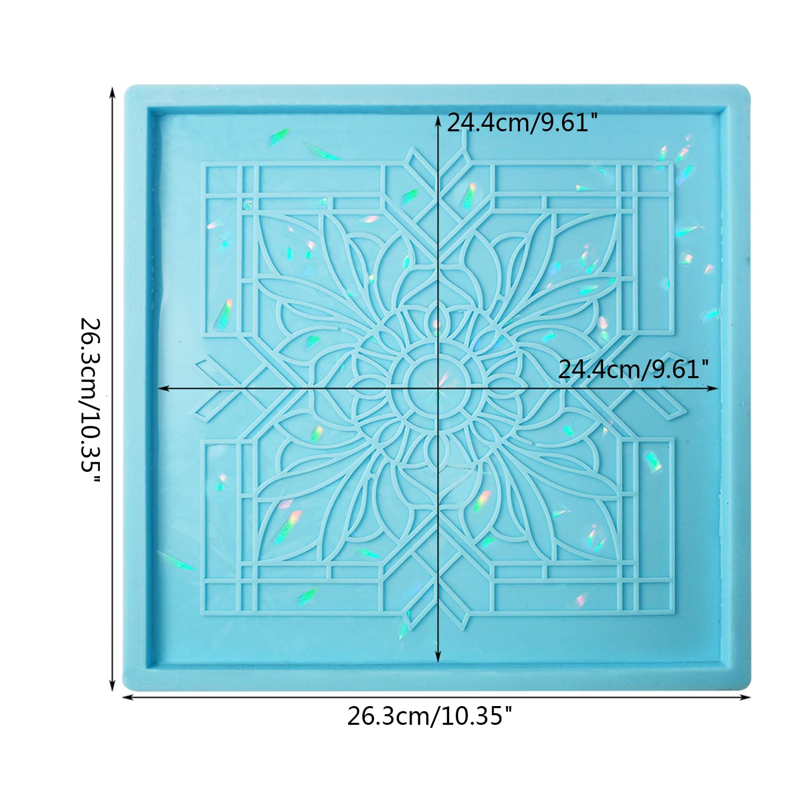 Stampo in silicone quadrato in resina olografica Stampi in resina epossidica per fusione epossidica per la decorazione dell'ufficio domestico Stampi in resina quadrata