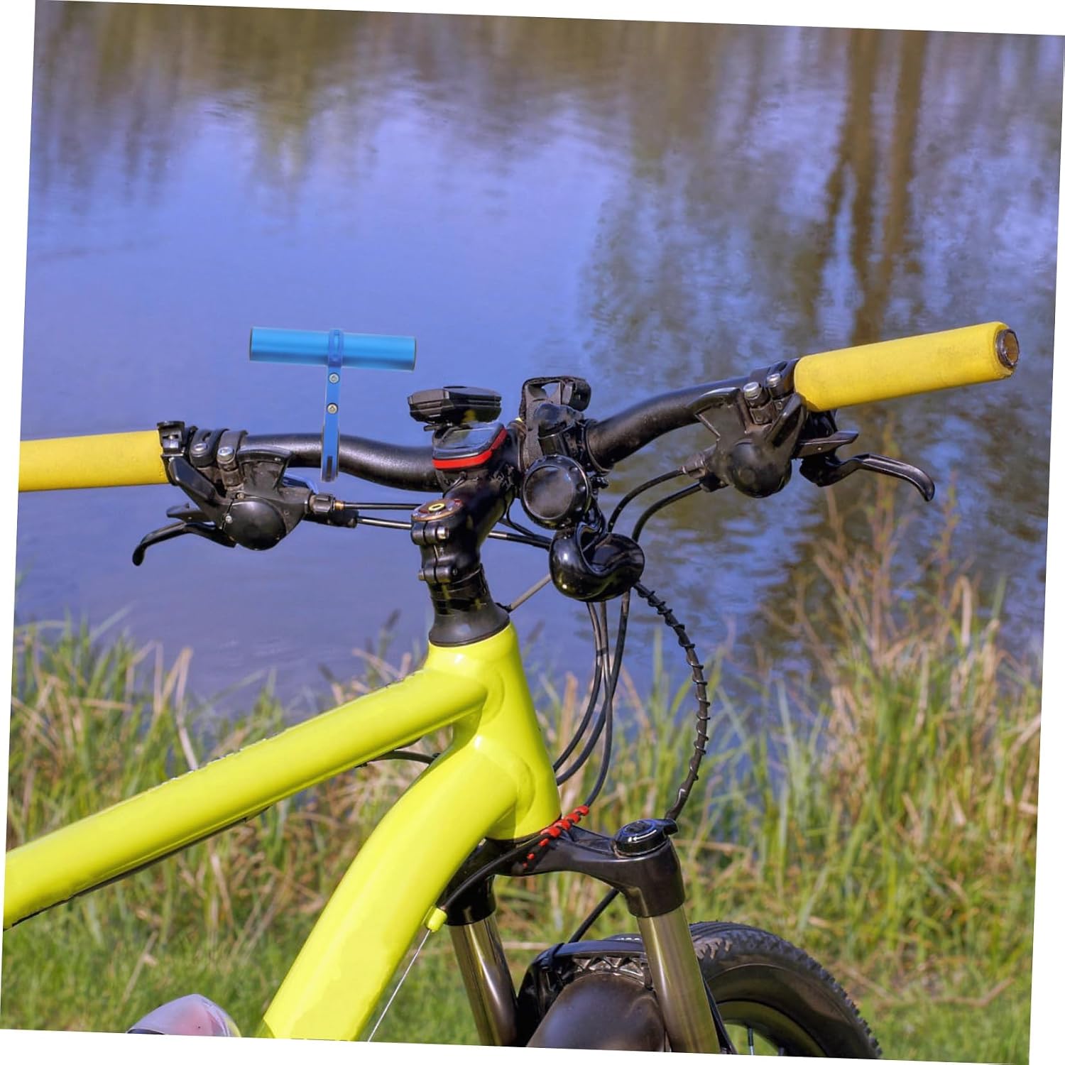 SUPVOX Bike Handlebar Extension Mount Holder Lightweight Durable Bracket for Flashlight and Accessories Easy Install Slip Compact Design Compatible with Bikes