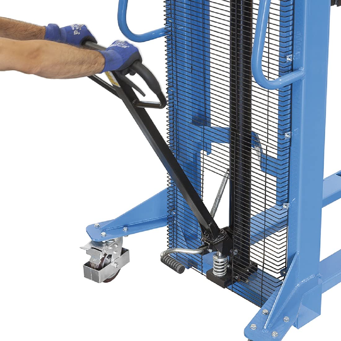 SOLLEVATORE MANUALE PER PALLET CON FRENO E PEDALE DI SOLLEVAMENTO PORTATA 1000 kg FERVI 0143A
