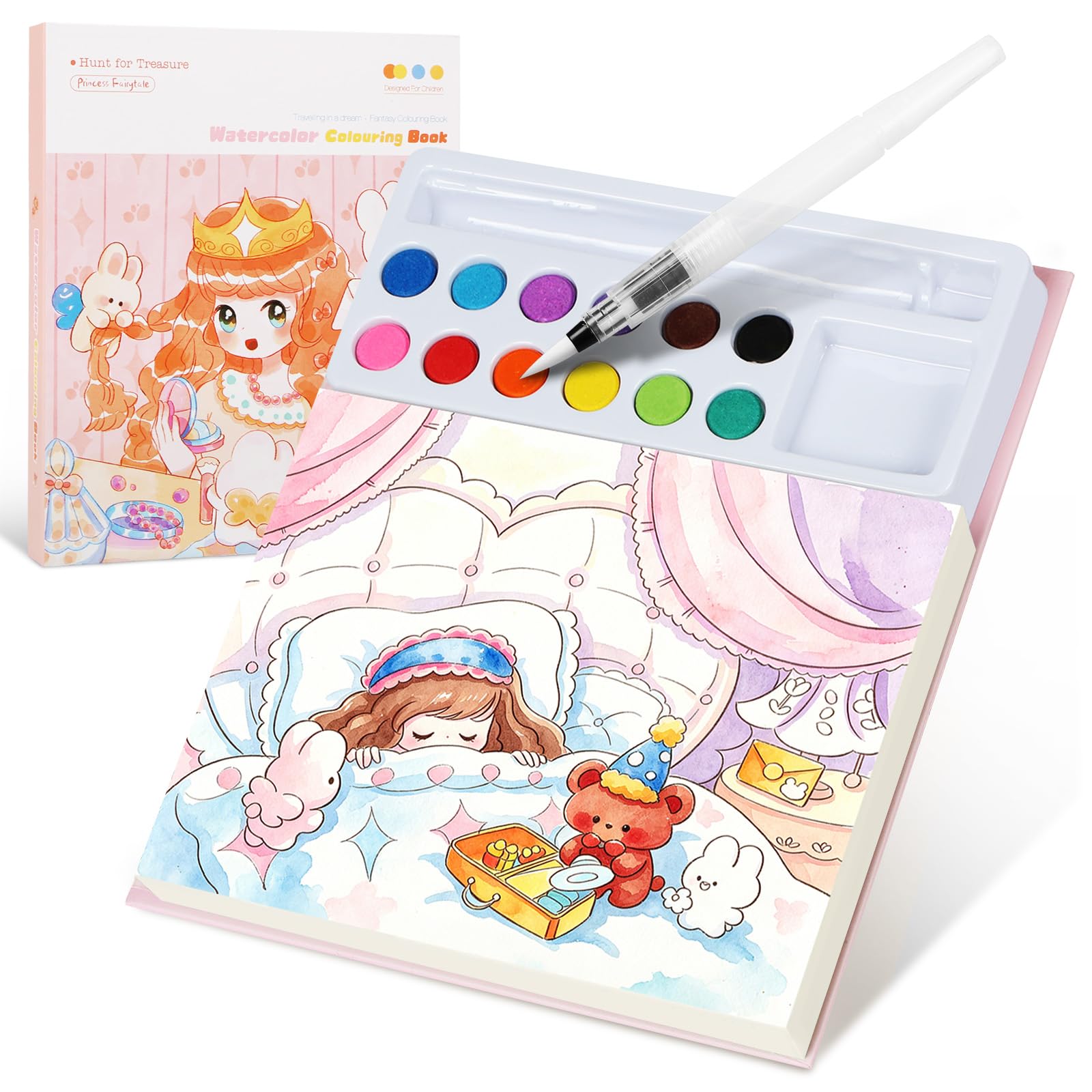 Ainiv Paint with Water Coloring Books for Toddlers, Watercolor Painting Set — image 1