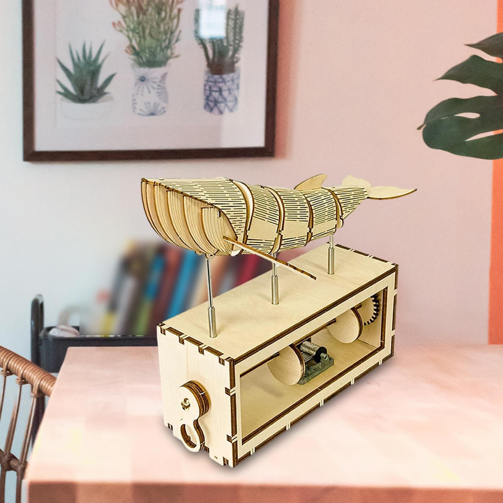 Caja de Música de Rompecabezas de Madera 3D Hecha a Mano con Mecanismo Musical, Manualidades para