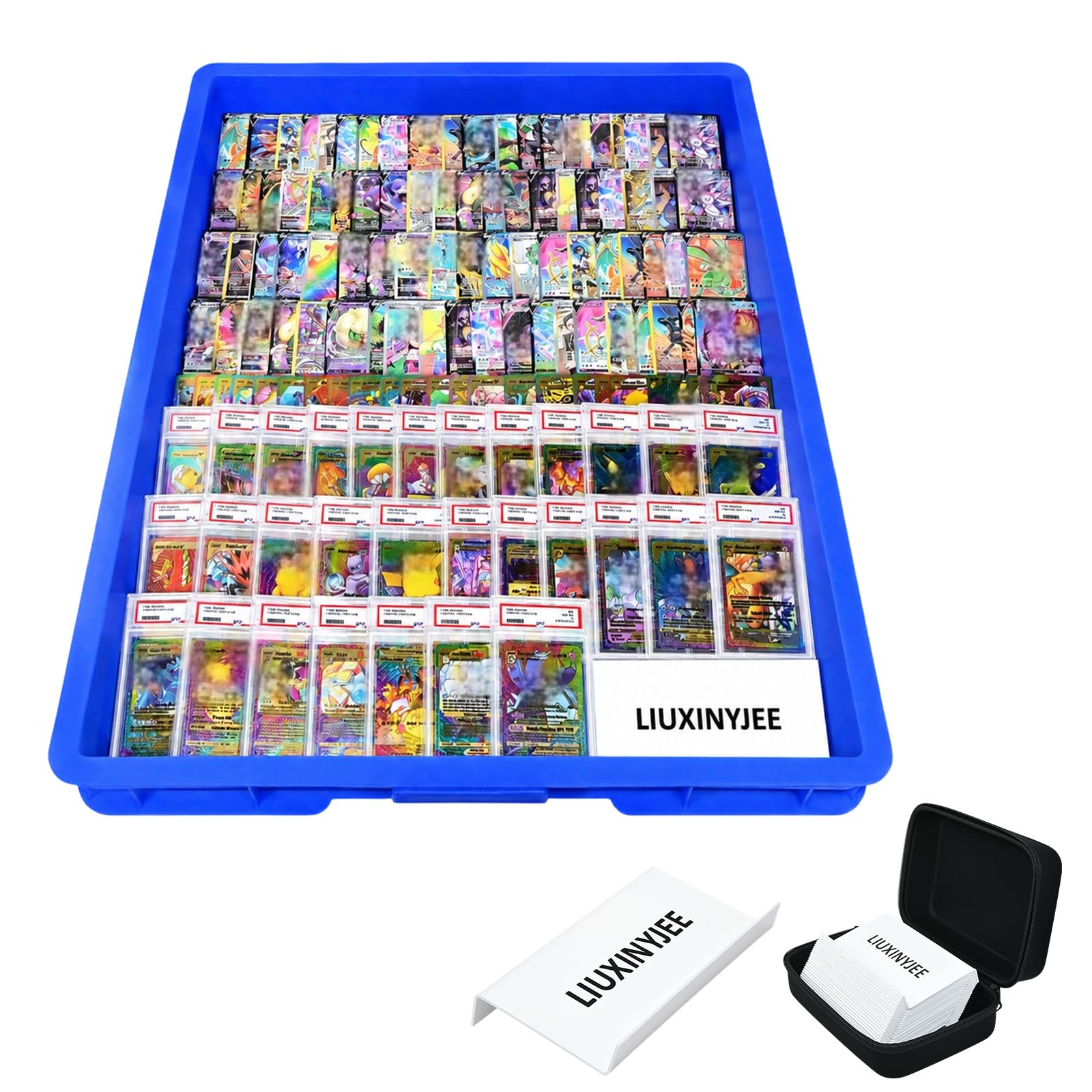 Photo 1 of LIUXINYJEE 24 Pack Modular Card Risers with Case