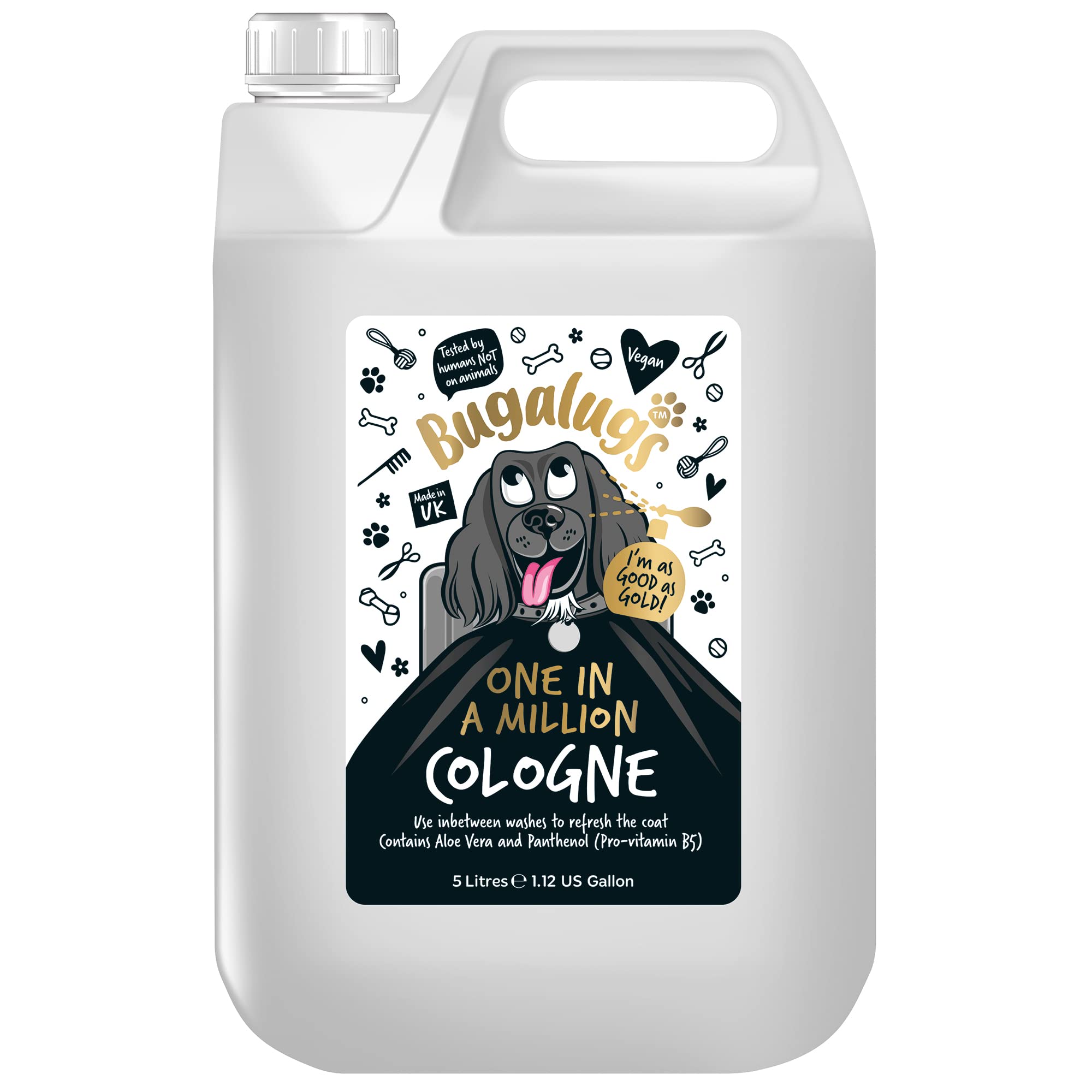 BUGALUGSDog perfume - One In A Million dog spray with Distinctive Fragrance - Vegan dog cologne is a dog deodoriser spray. dog perfume spray dog deodorant use with our Dog Shampoo (1.12 Gallon)