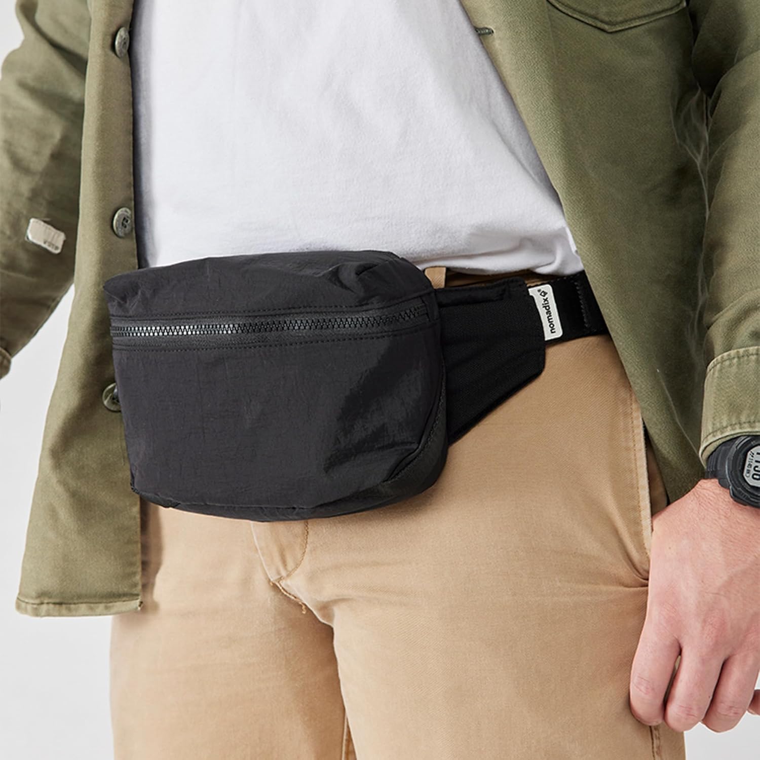 Nomadix Fanny Pack Eastern Beach – Lightweight, Water-Resistant Crossbody Bag for Hiking, Festivals, and Travel – Eco-Friendly Recycled Nylon with Key Clip, Dual Pockets, and Secure Storage - Image 6