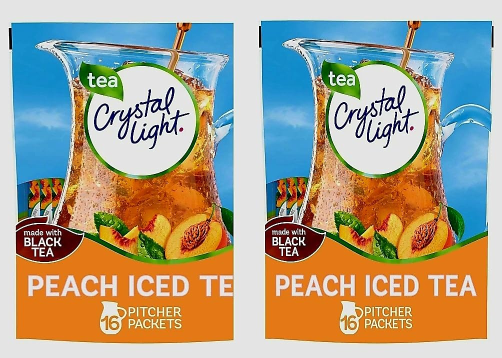 Amazon.com : Crystal Peach Iced Tea Drink Mix – 32 Pitcher Packets