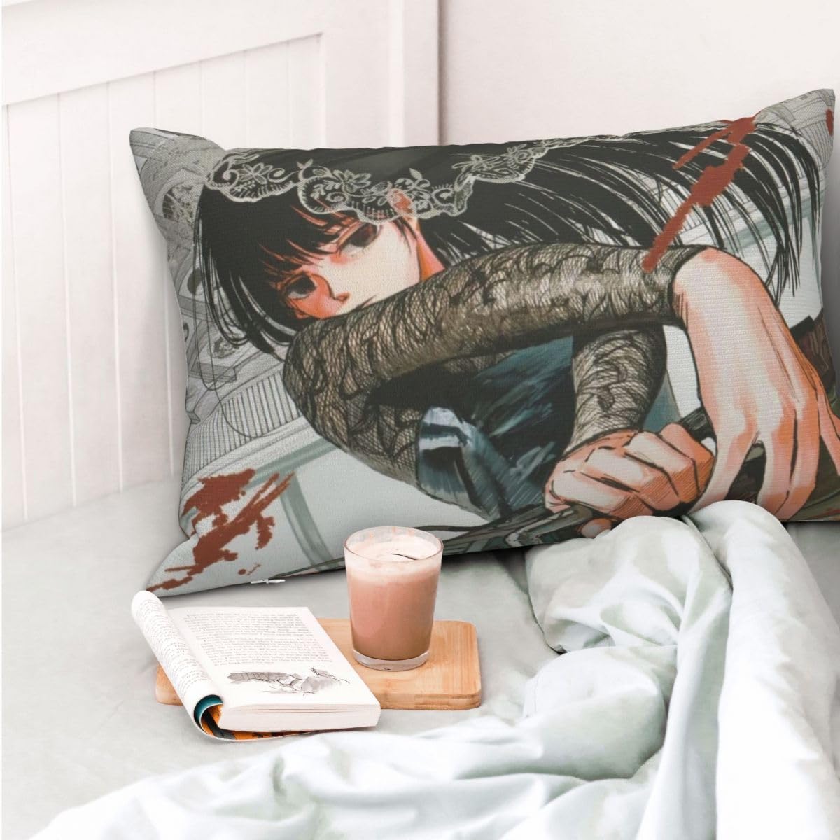 Sakamoto Taro Anime Asakura Shin Pillowcase 40 x 60 cm Double Side Printing Decorative Cushion for Divano Bedroom