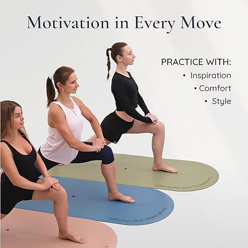 Miniatura 7 de Esterilla de yoga de goma natural para entrenamientos en casa, tapete de yoga ecológico antideslizante con correa de transporte, ideal para yoga,