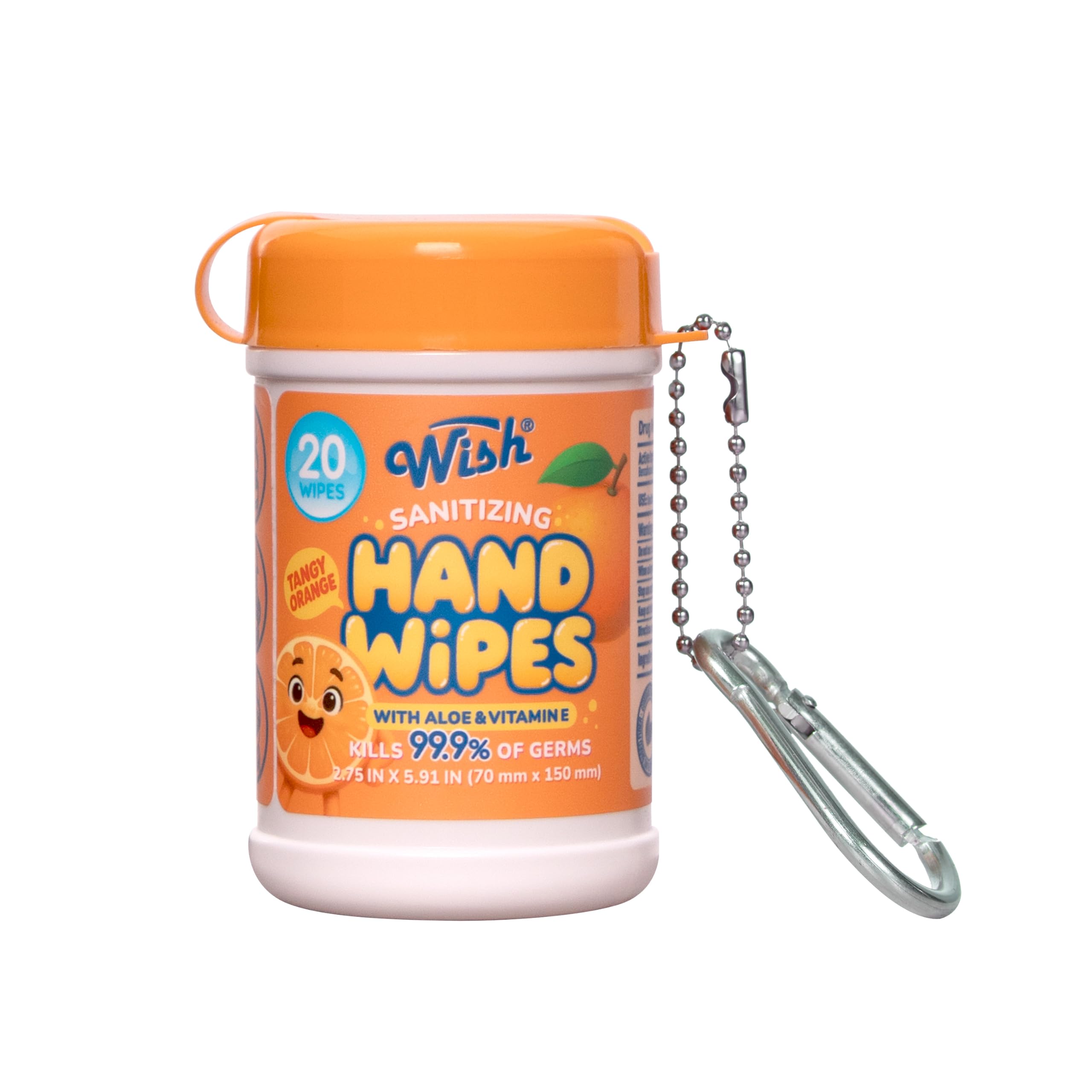 Amazon.com: Wish Hand Wipes Keychain 4 Pack, 20 Wipes Each, Travel