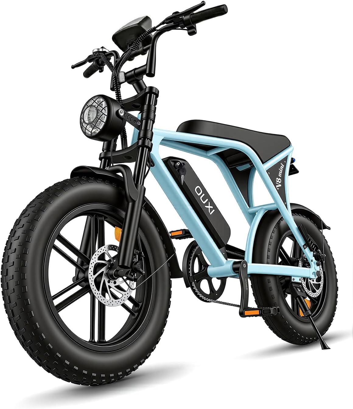 OUXI V8 Series Electric Bike for Adults, Ebike Peak 500W/1000W, 20/31 MPH, 10.4/15/30 AH Removable Battery, 16''/20" Fat Tire Electric Bike, 7-Speed Gear Electric Bicycles, Dual Disc Brakes