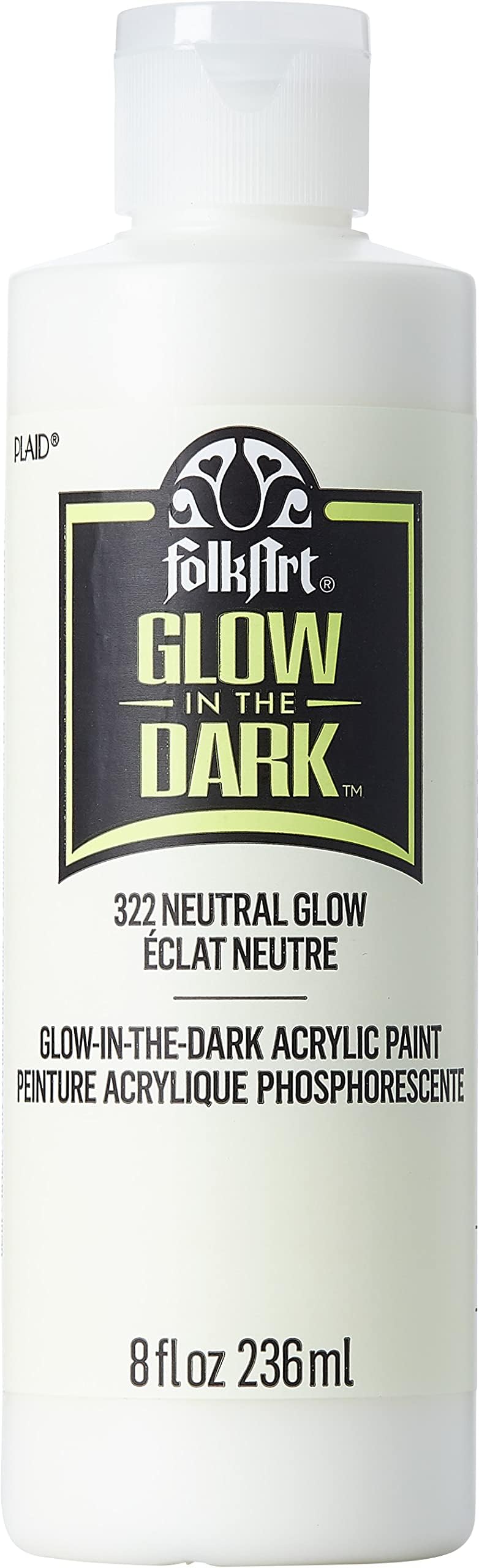 FolkArt glow in the dark paint, 8 oz, Neutral 8 Fl Oz