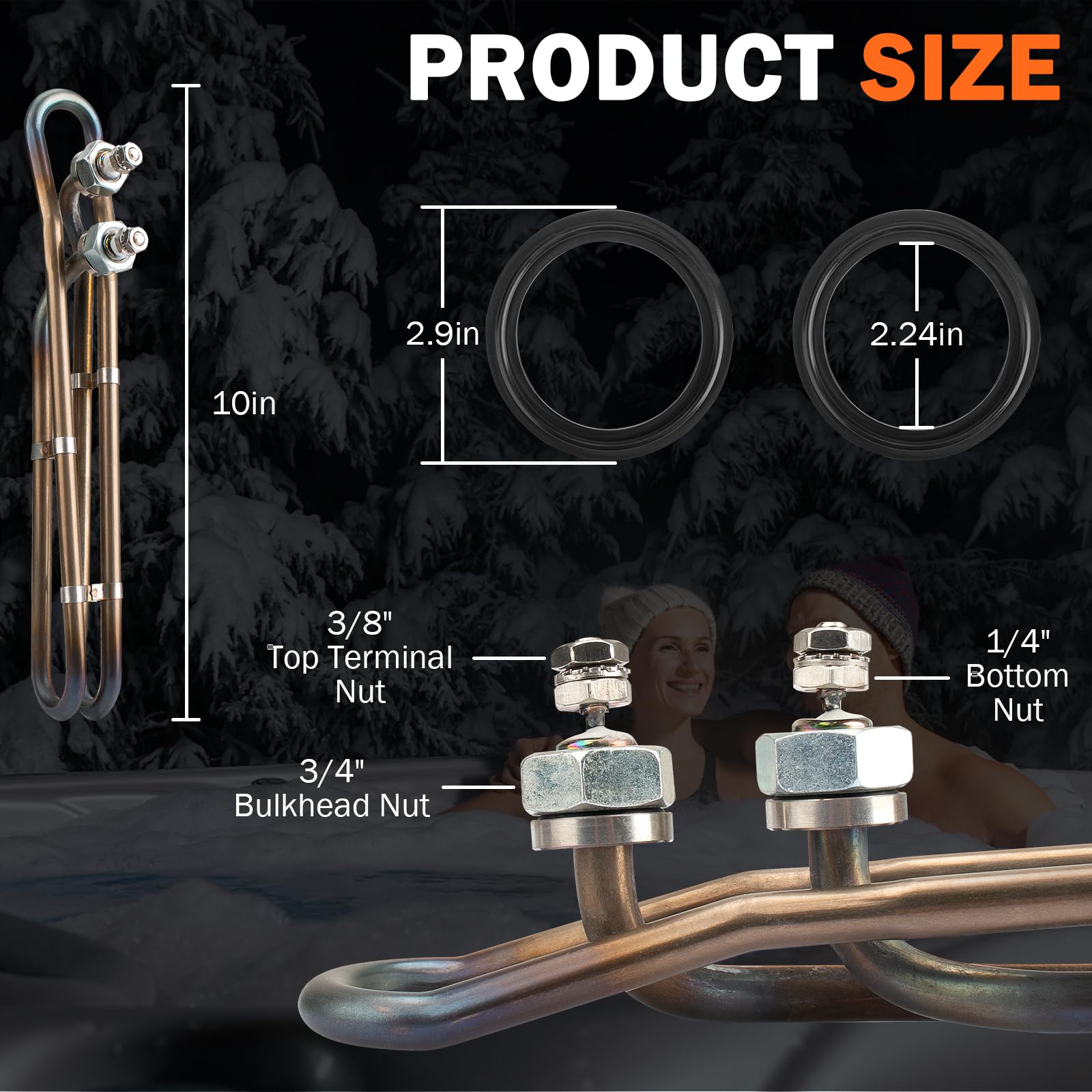 Hasanbar 55KW 240V Universal Heating Element Replacement