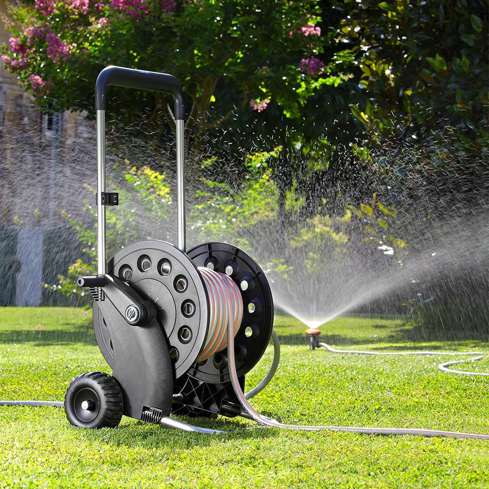 Claber Ecosei Schlauchwagen Set Mit 20m Schlauch & Sprühdüse - Komplett-Set Für Mittlere Gärten
