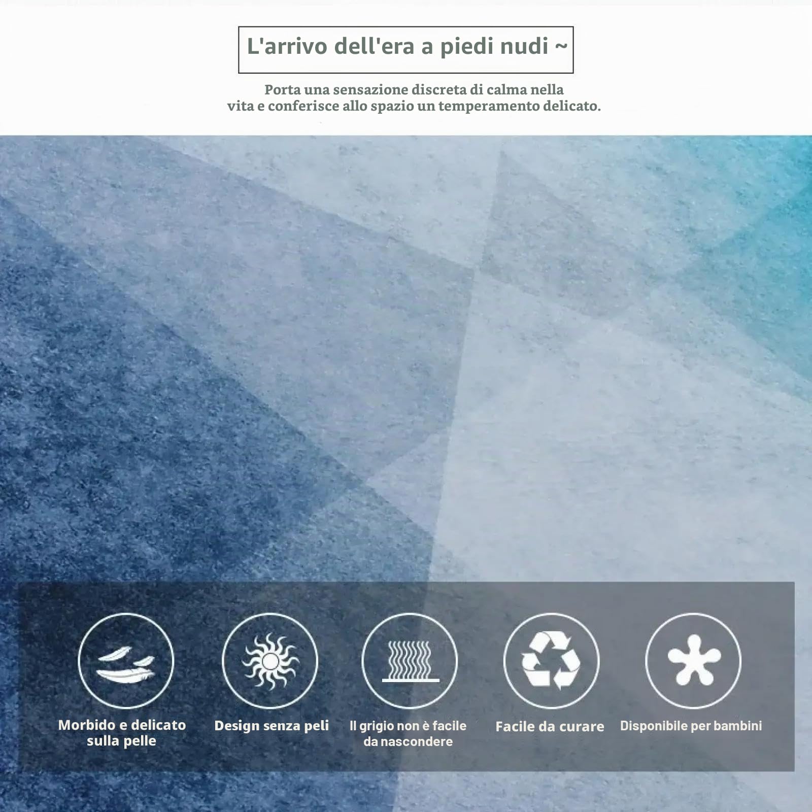 Tappeto per Soggiorno 180x240 cm Blu Bianco Design Astratto Moderno Striato Tappeto per Soggiorno Camera da Letto Sala da Pranzo Ingresso Tappeto Rettangolare Lavabile in Lavatrice