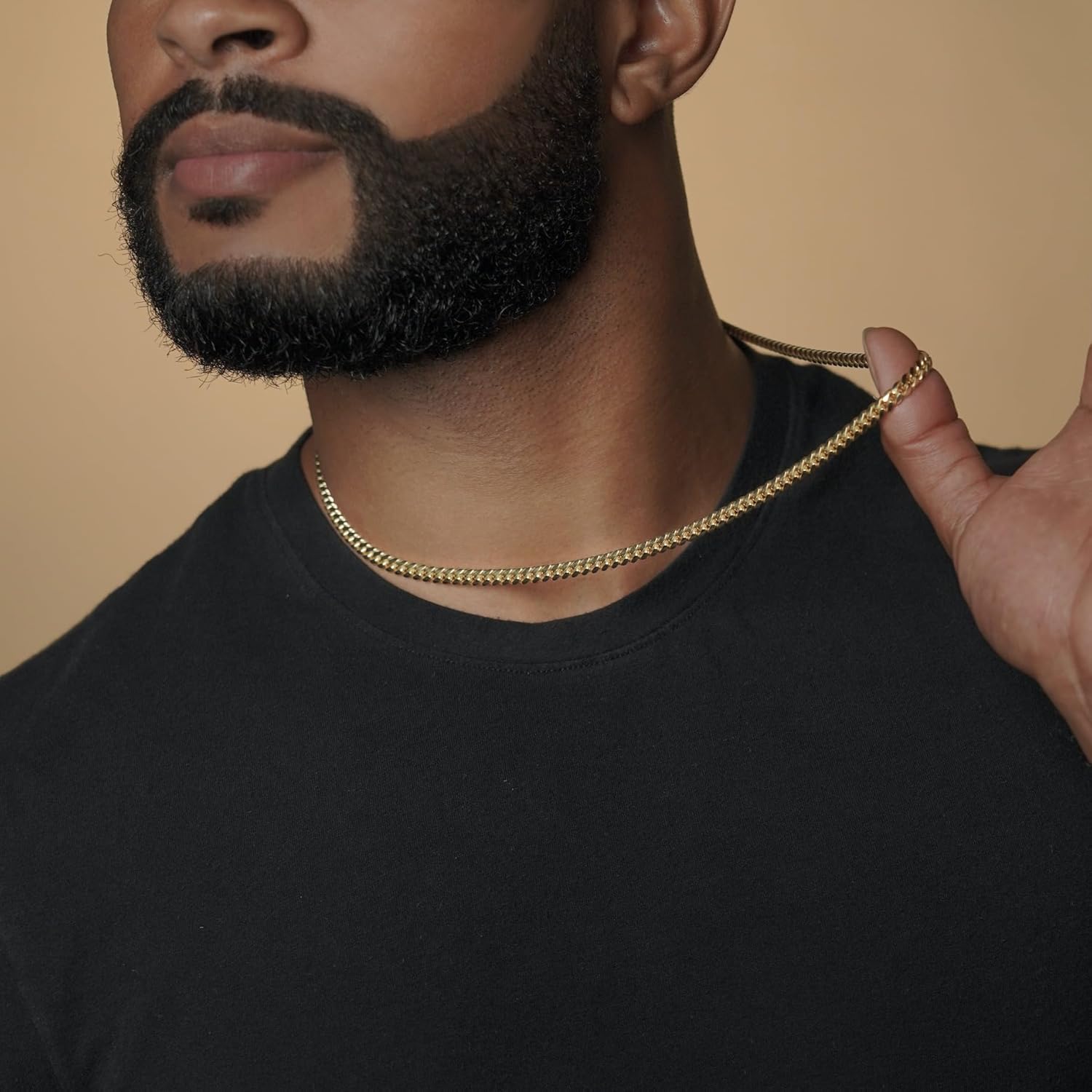 CG&KYGG 3mm 6mm Miami Cuban Link Chain 14K Real Gold Plated 316L Stainless Steel Solid Necklace for Mens Womens(Double Safety Clasp, Christmas or Birthday Gift) - Image 5