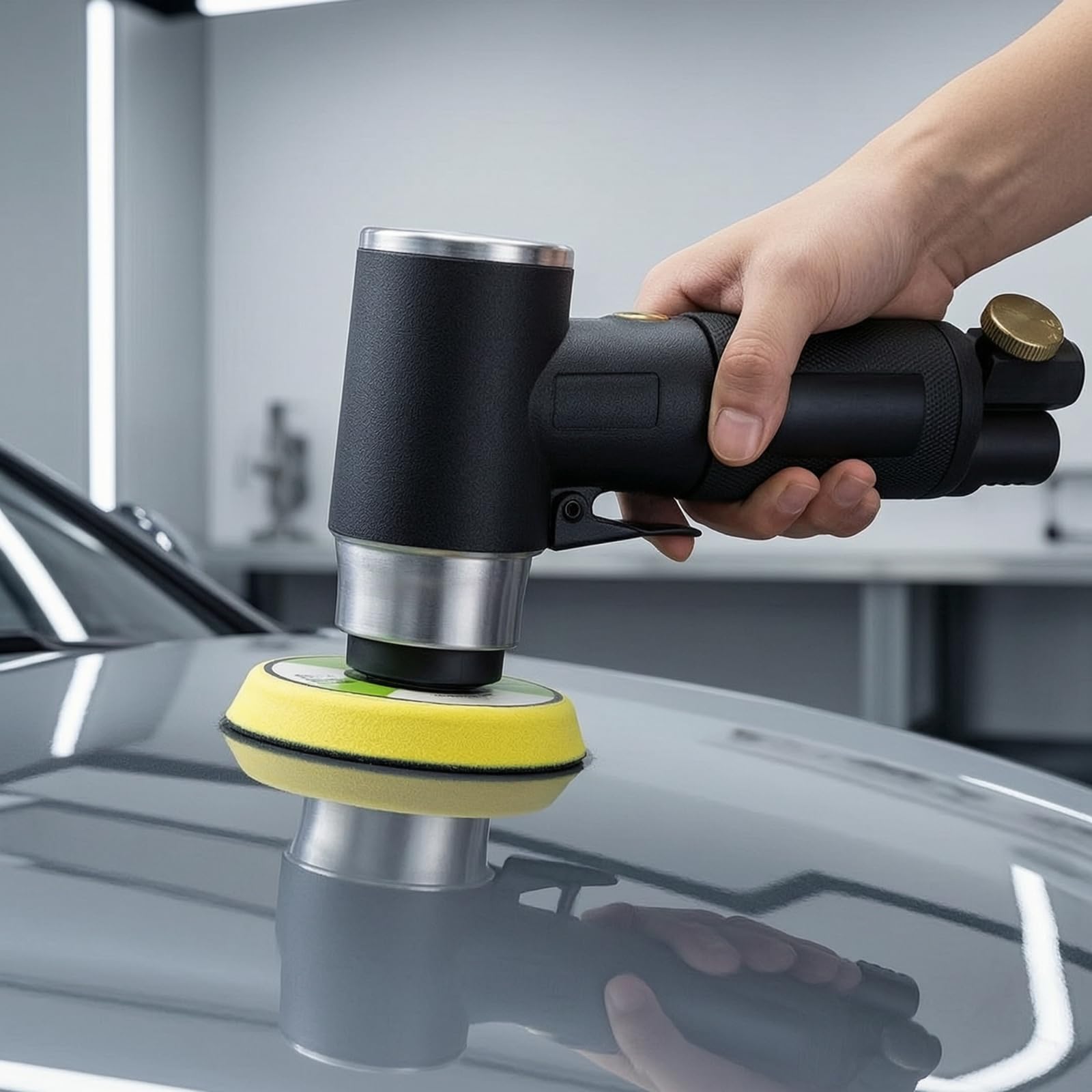 ra Neumática 90° Mini Lijadora en Ángulo Ergonómica ra Neumático para Cpistas, Aficionados Al Bricolaje, r, Negro, Excéntrico